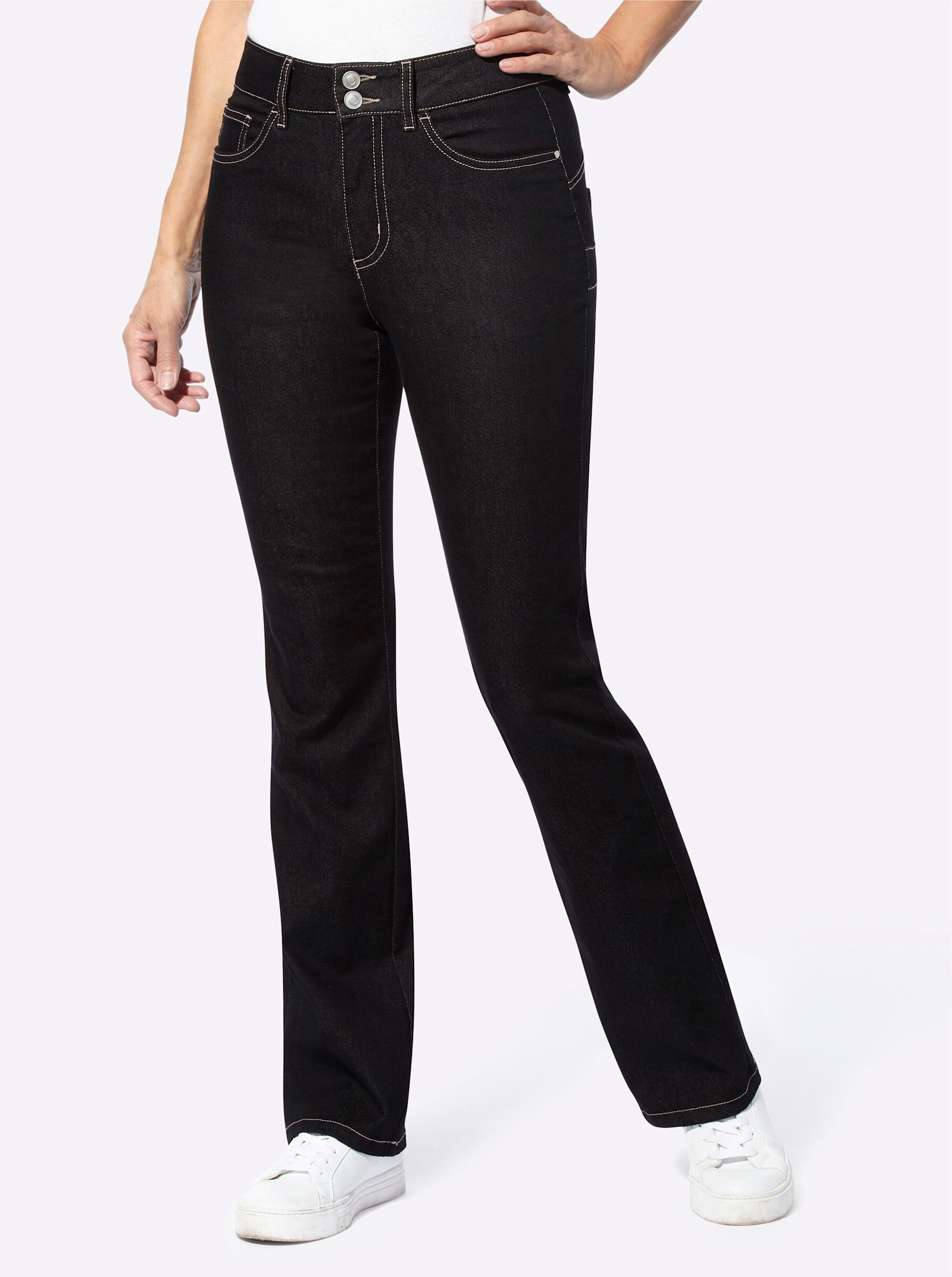 Sieh an! Bequeme Jeans Bootcut-Jeans