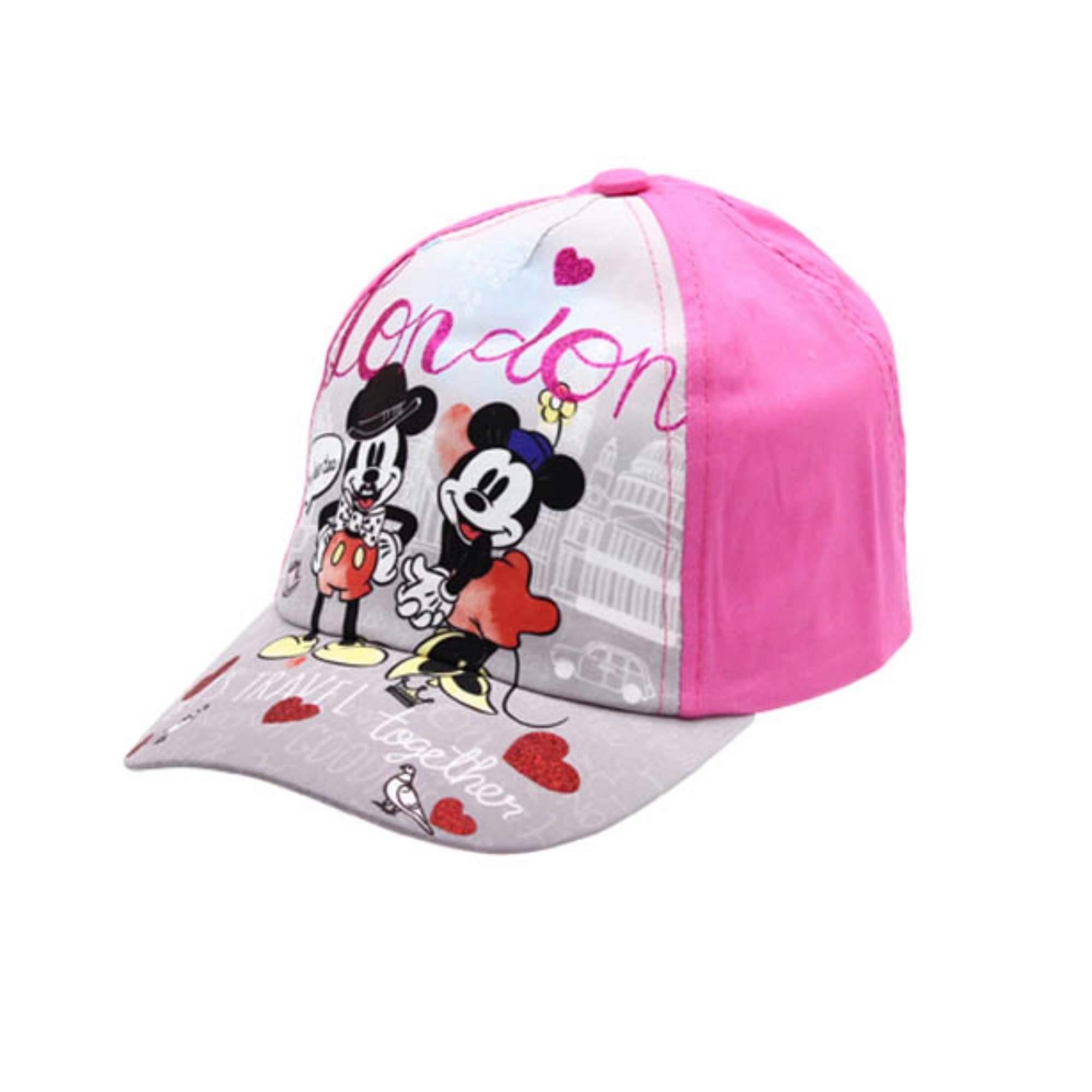 Kinder Kids (Gr. 92 -146) Disney Minnie Mouse Baseball Cap Mickey and Minnie in London Gr. 52 oder 54