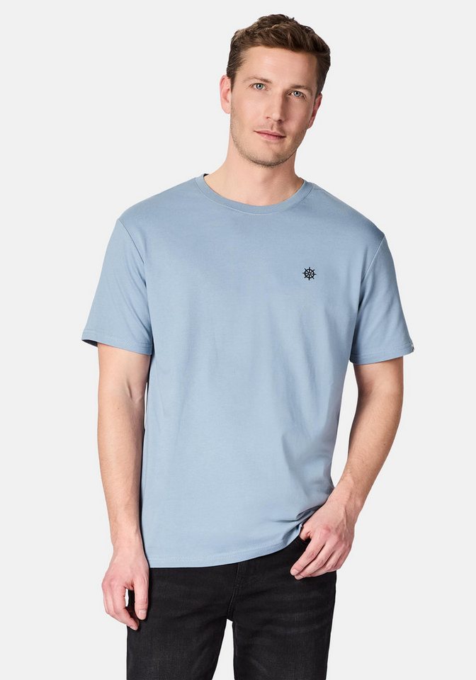 Ragwear T-Shirt Samms H Gots YOUMODO Kurzärmliges Shirt mit Kapitän-Stickerei