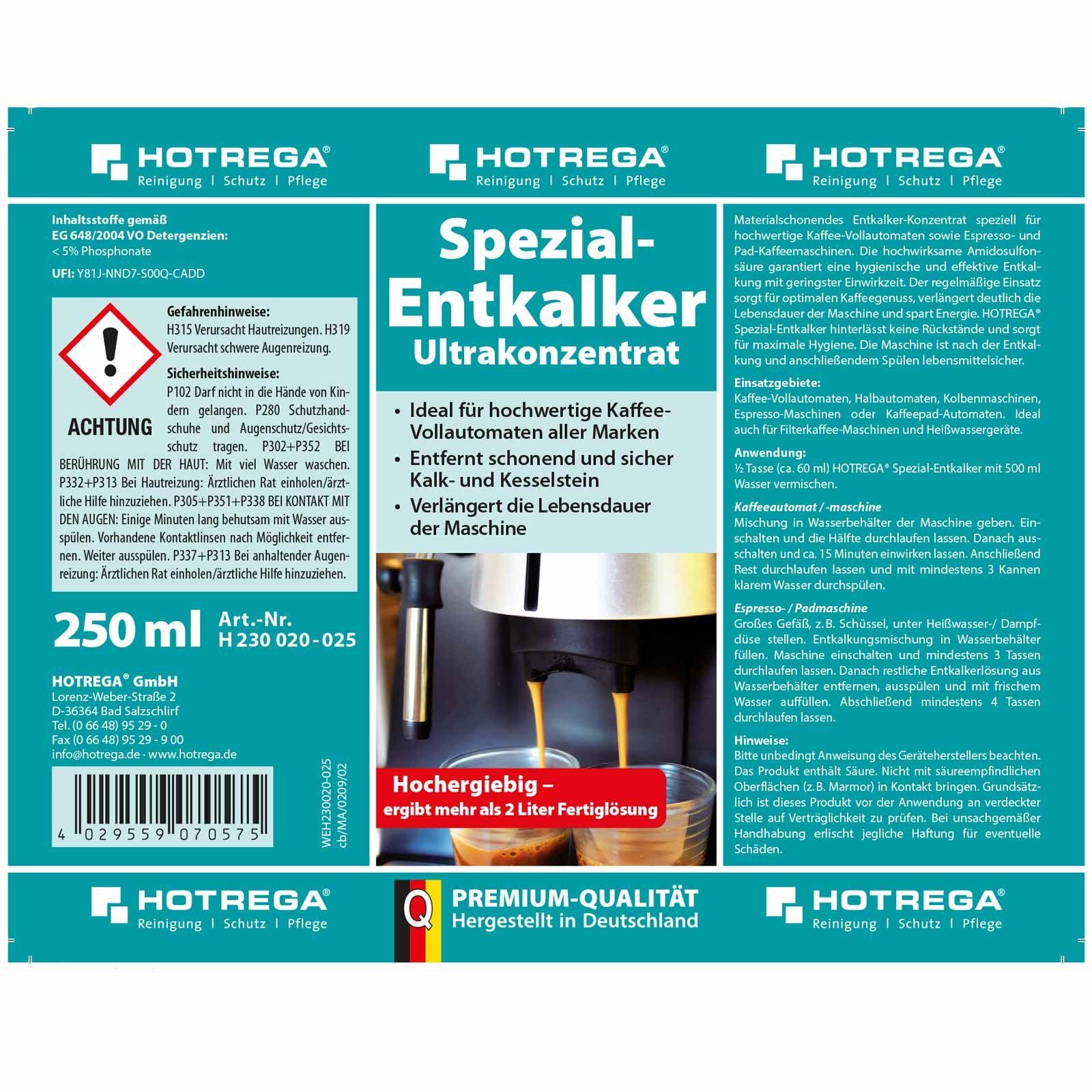 HOTREGA® Spezial-Entkalker Kalklöser Ultrakonzentrat