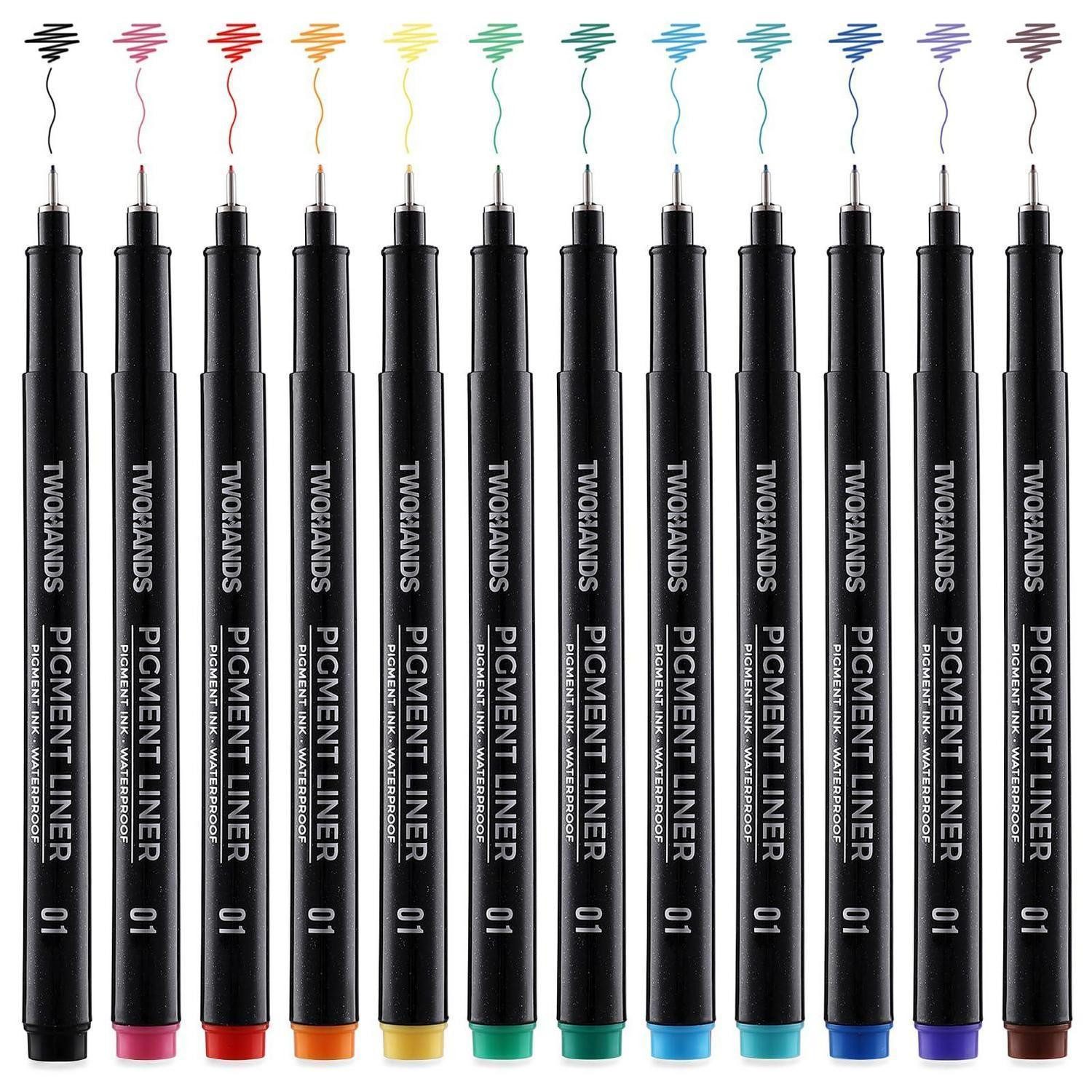 LuxusKollektion Fineliner Fineliner Stifte 0,25mm 12 Farben Set