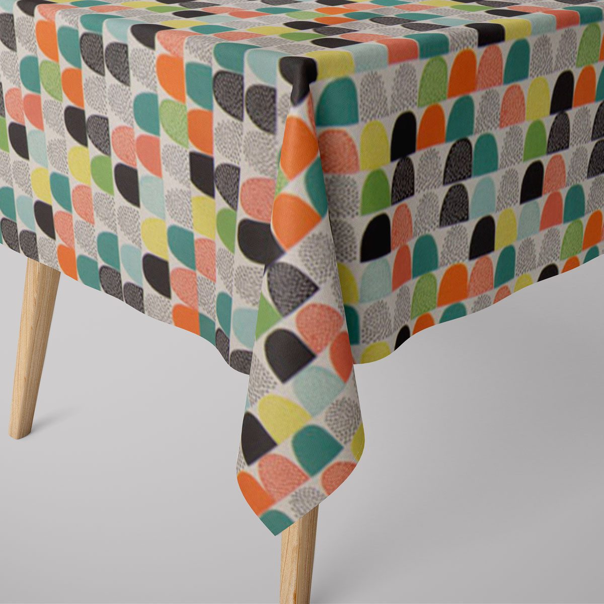 SCHÖNER LEBEN. Tischdecke SCHÖNER LEBEN. Tischdecke wollweiß mit abstrakten günstig online kaufen