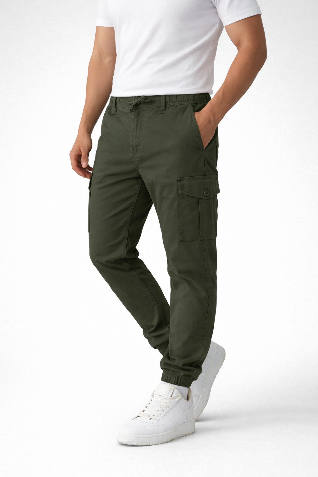 Smith & Solo Cargohose Herren, Hose Lang Chino mit Kordelzug günstig online kaufen