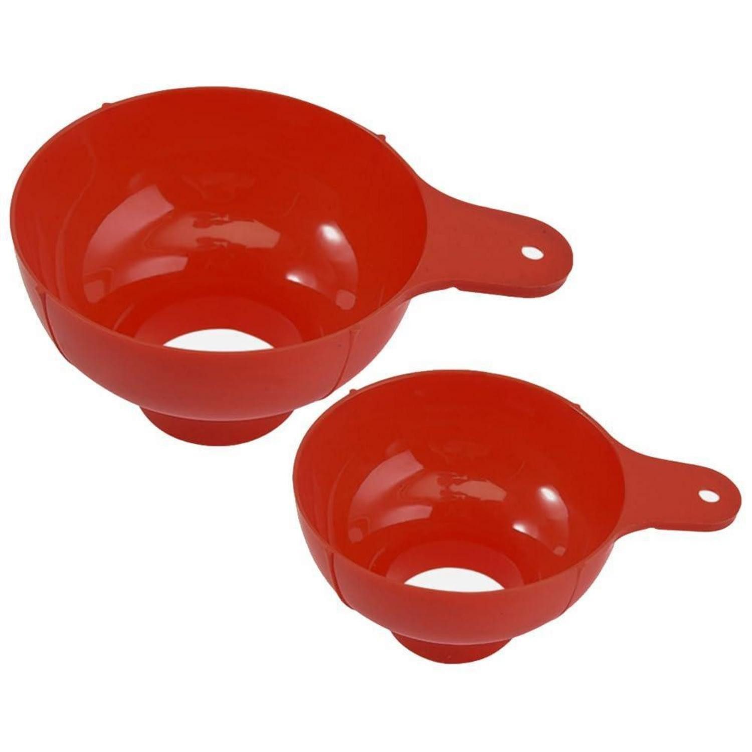 Trichter Dosentrichter Kunststoff Weitmund 2 Stück Mason Glas Küche Rot-2stück