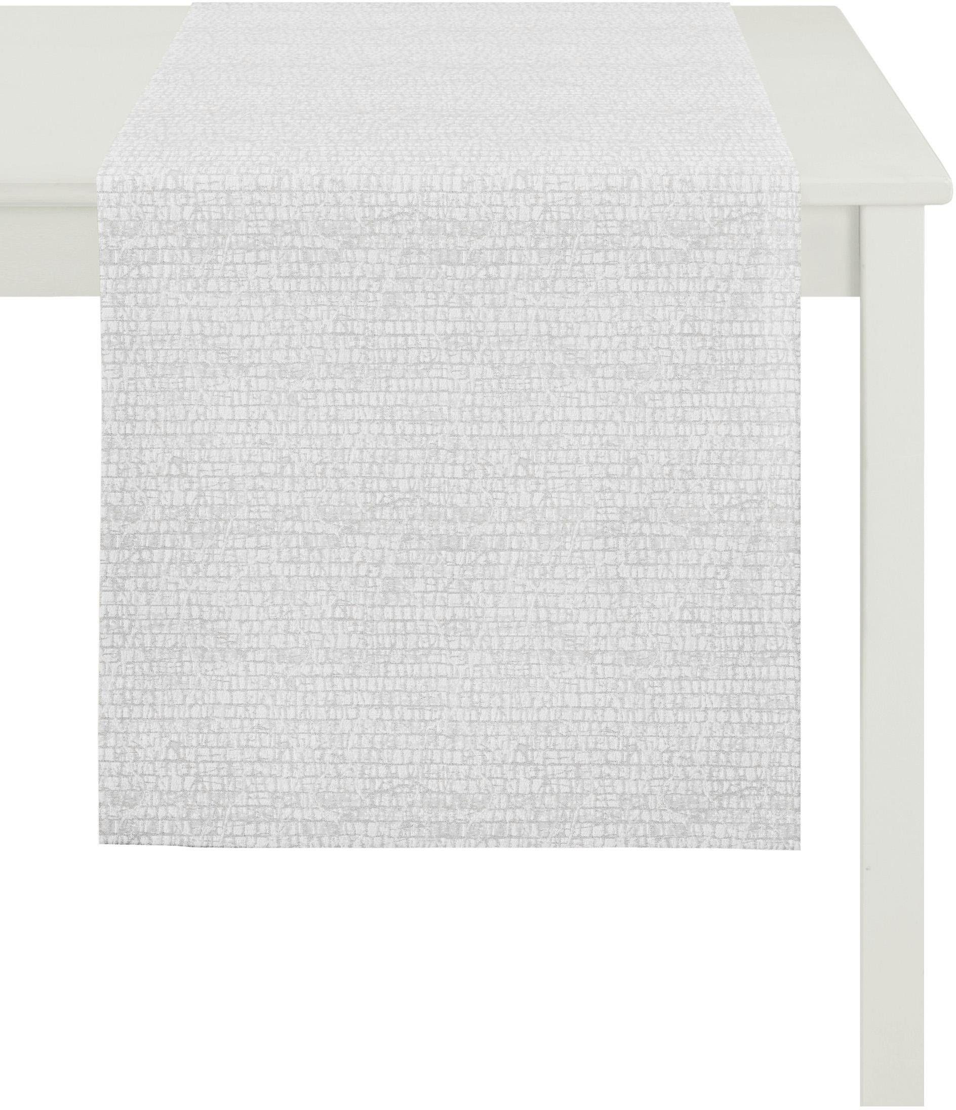 APELT Tischläufer 1103 Loft Style, Jacquard (1-tlg) weiß/grau