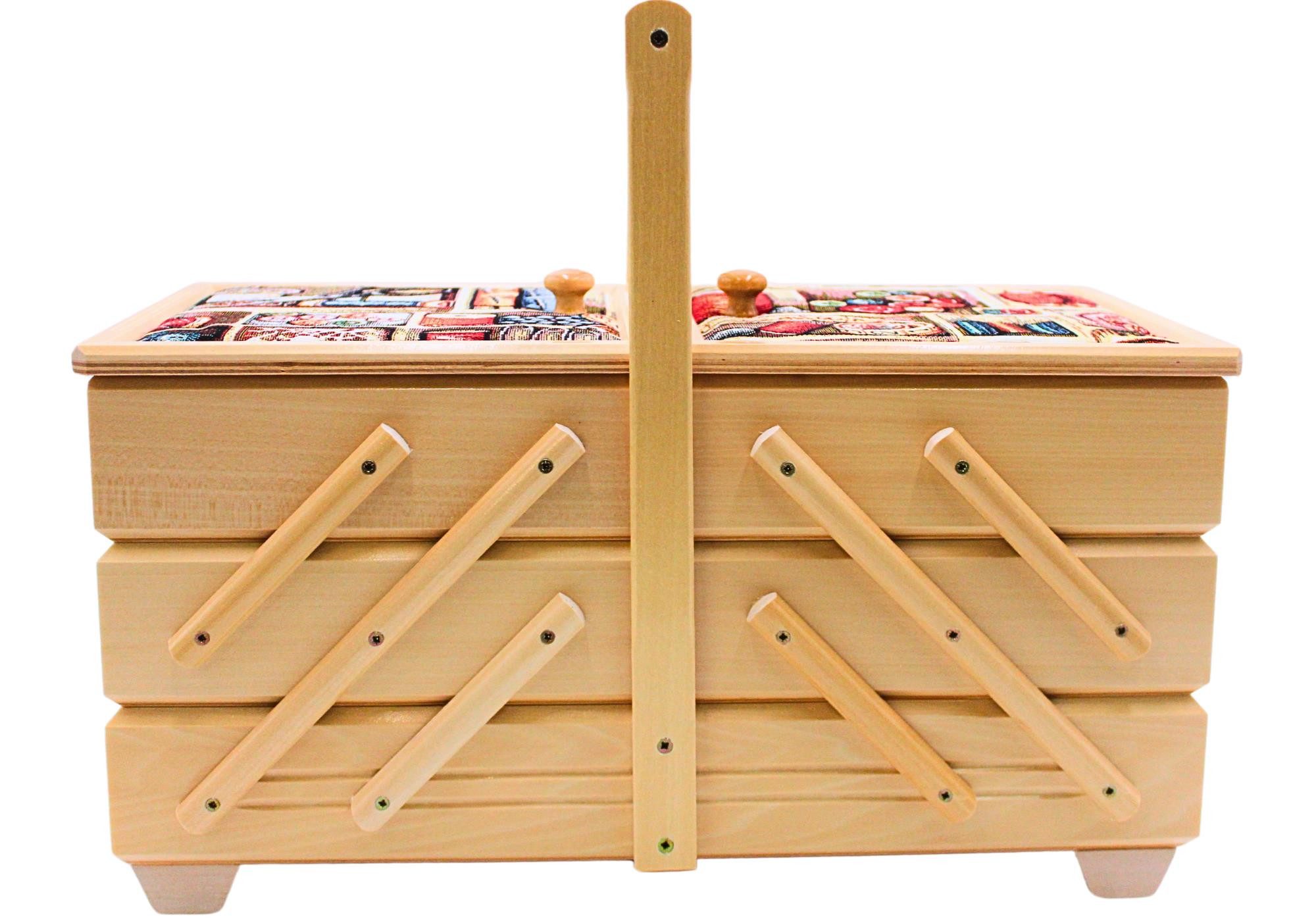 Dekohelden24 Nähkorb Nähkästen in verschiedenen Farben