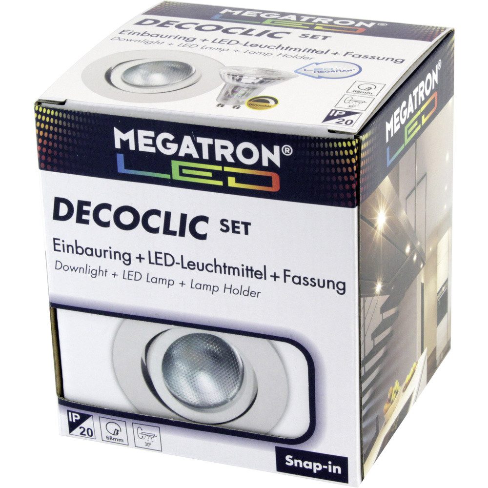 Megatron Einbauleuchte Megatron MT75401 Einbauleuchte LED GU10, GU5.3 5.5 W Weiß