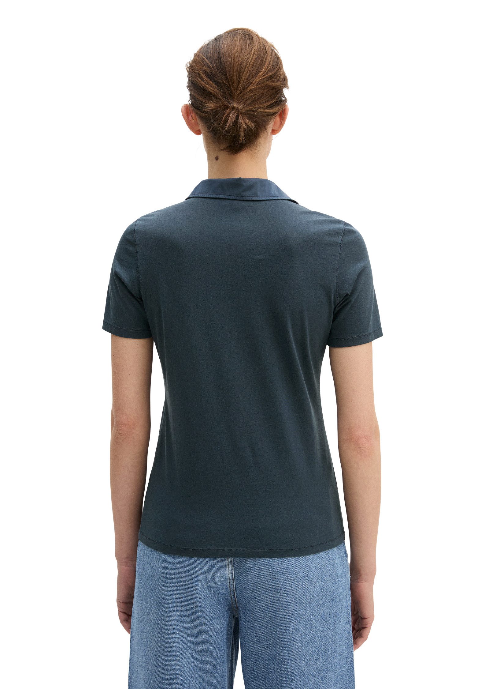 Marc O'Polo Poloshirt mit Material-Mix-Details