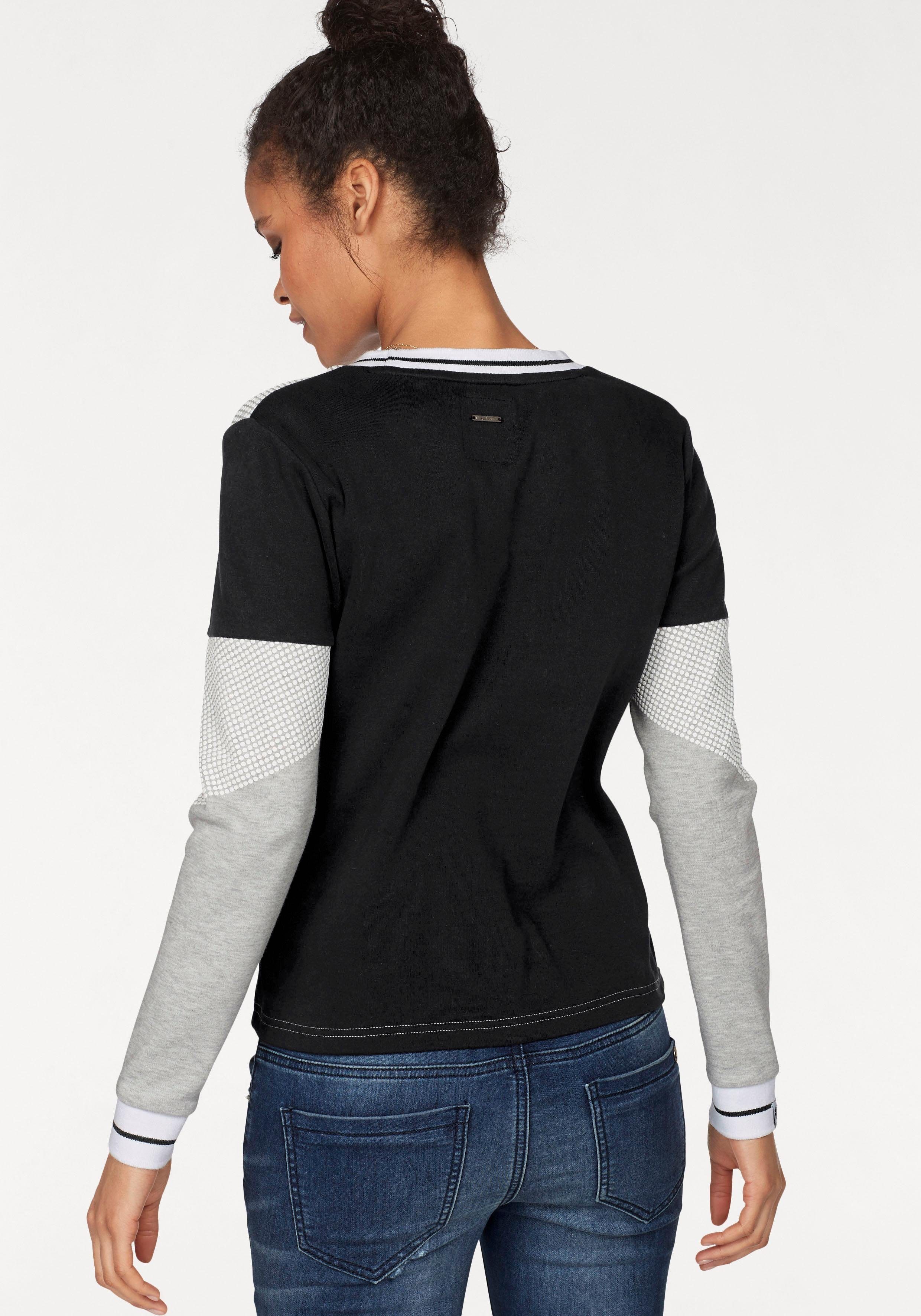 KangaROOS Sweatshirt Langarm, figurbetonte Passform, Colourblocking, günstig online kaufen
