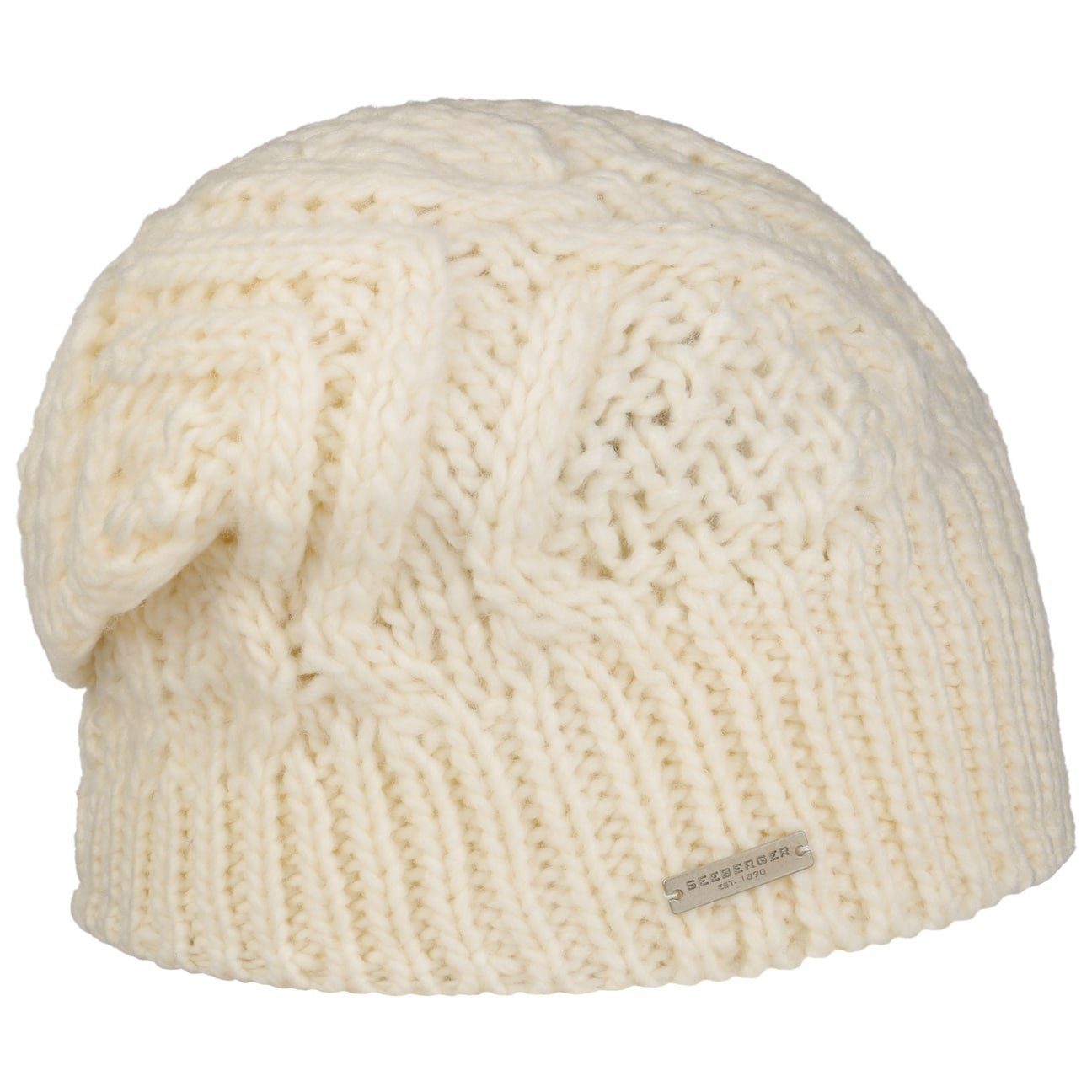 Seeberger Beanie (1-St) Beanie mit Futter cremeweiß