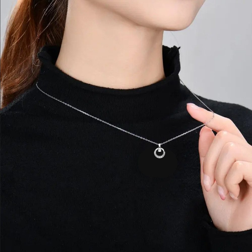 Limana Ohrring und Ketten Set Schmuckset 925 Silber Halskette mit Anhänger 43+3cm Ohrhänger (inkl. Schmuckbox), Geschenkset Idee Geschenk für Sie Frauen Damen Freundin Mutter Set