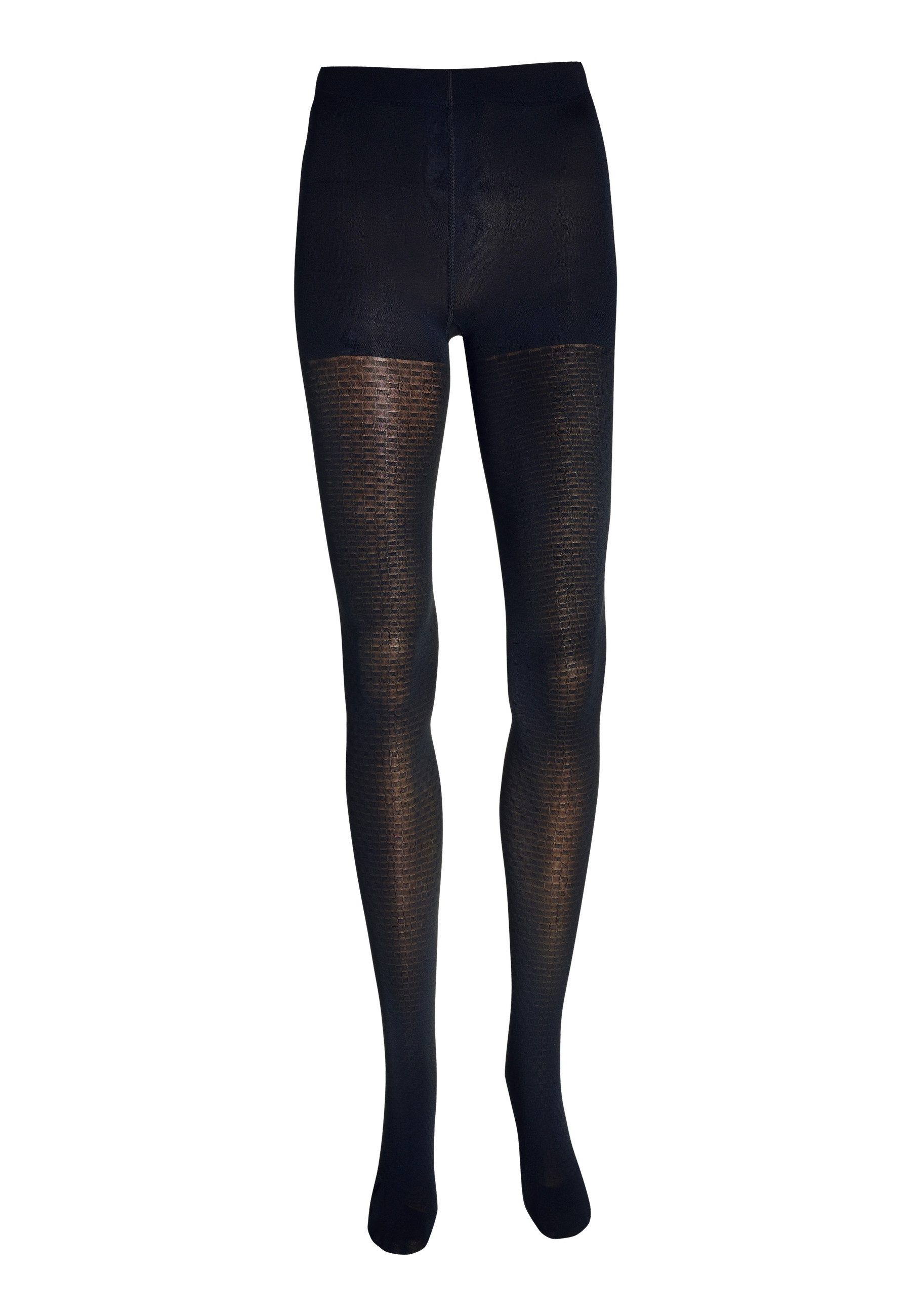 ITEM m6 Feinstrumpfhose Vichy-Muster, graduelle Kompression, Shaping-Effekt, leichte Beine