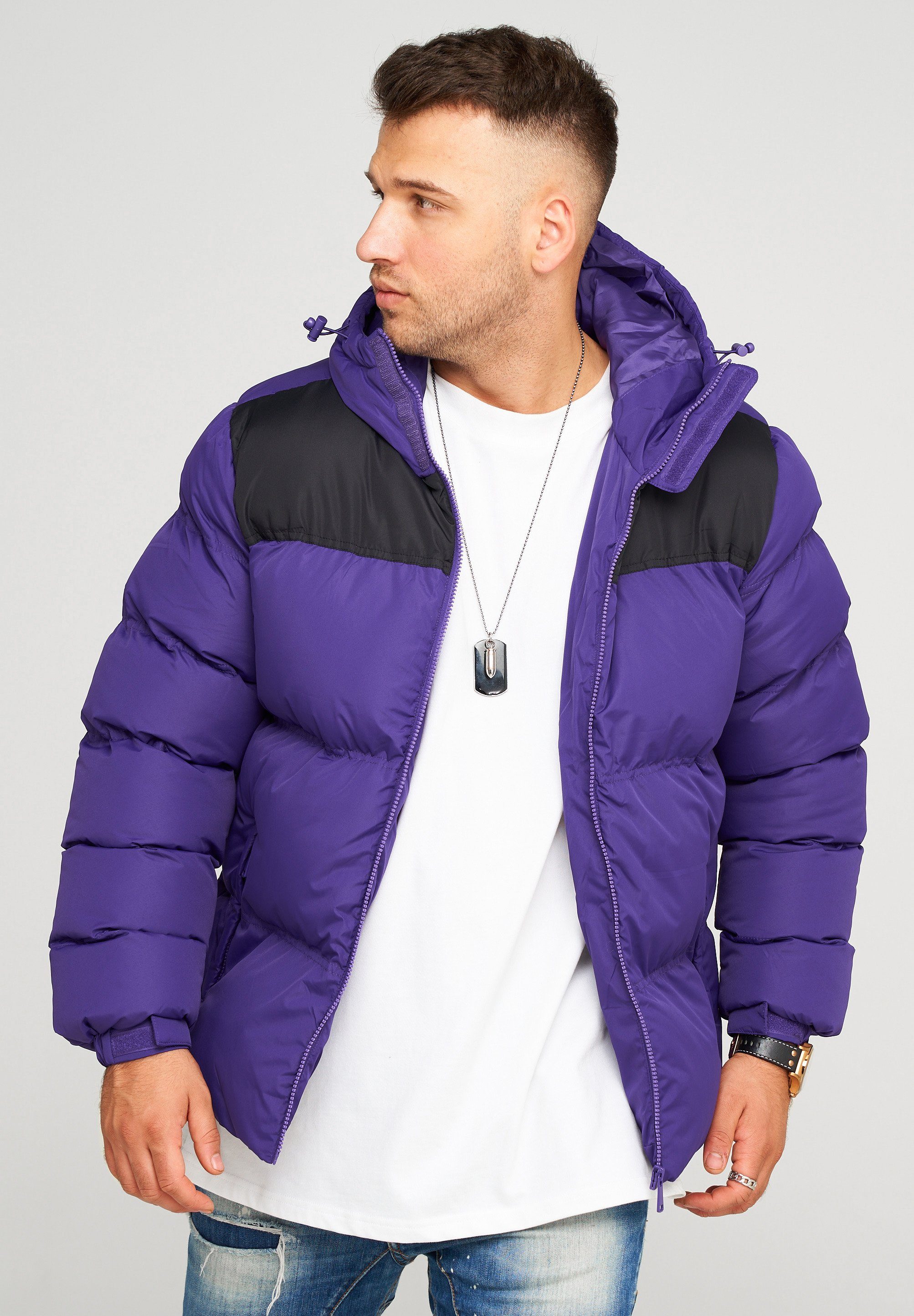 behype Steppjacke BHROLLIN-PANEL mit Kapuze