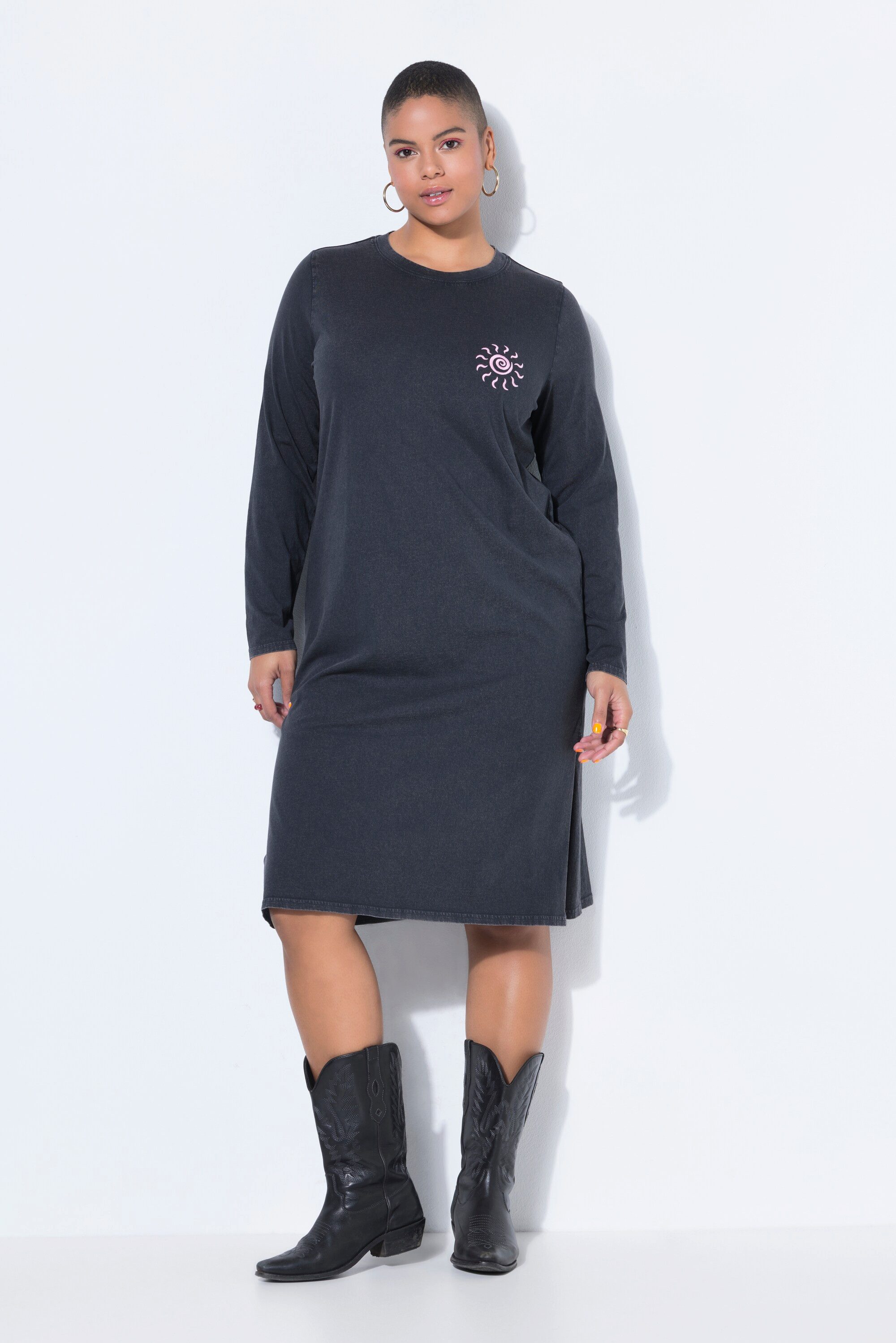 Studio Untold Jerseykleid Jerseykleid A-Linie Midilänge Sun-Stick