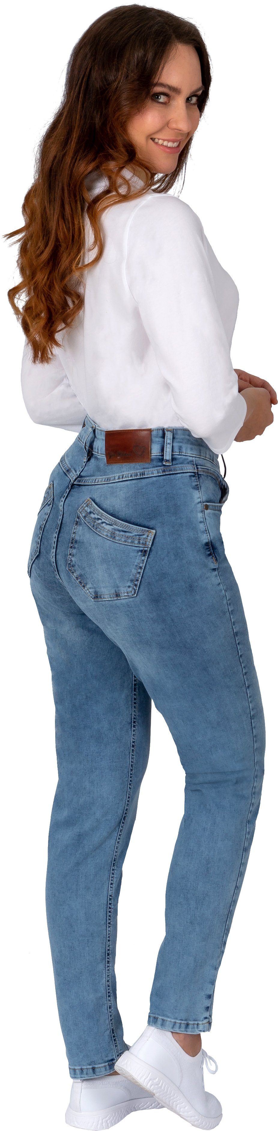 Gio Milano 5-Pocket-Jeans Gio-Ella, mit schräg gesetzten Gesäßtaschen mit s günstig online kaufen