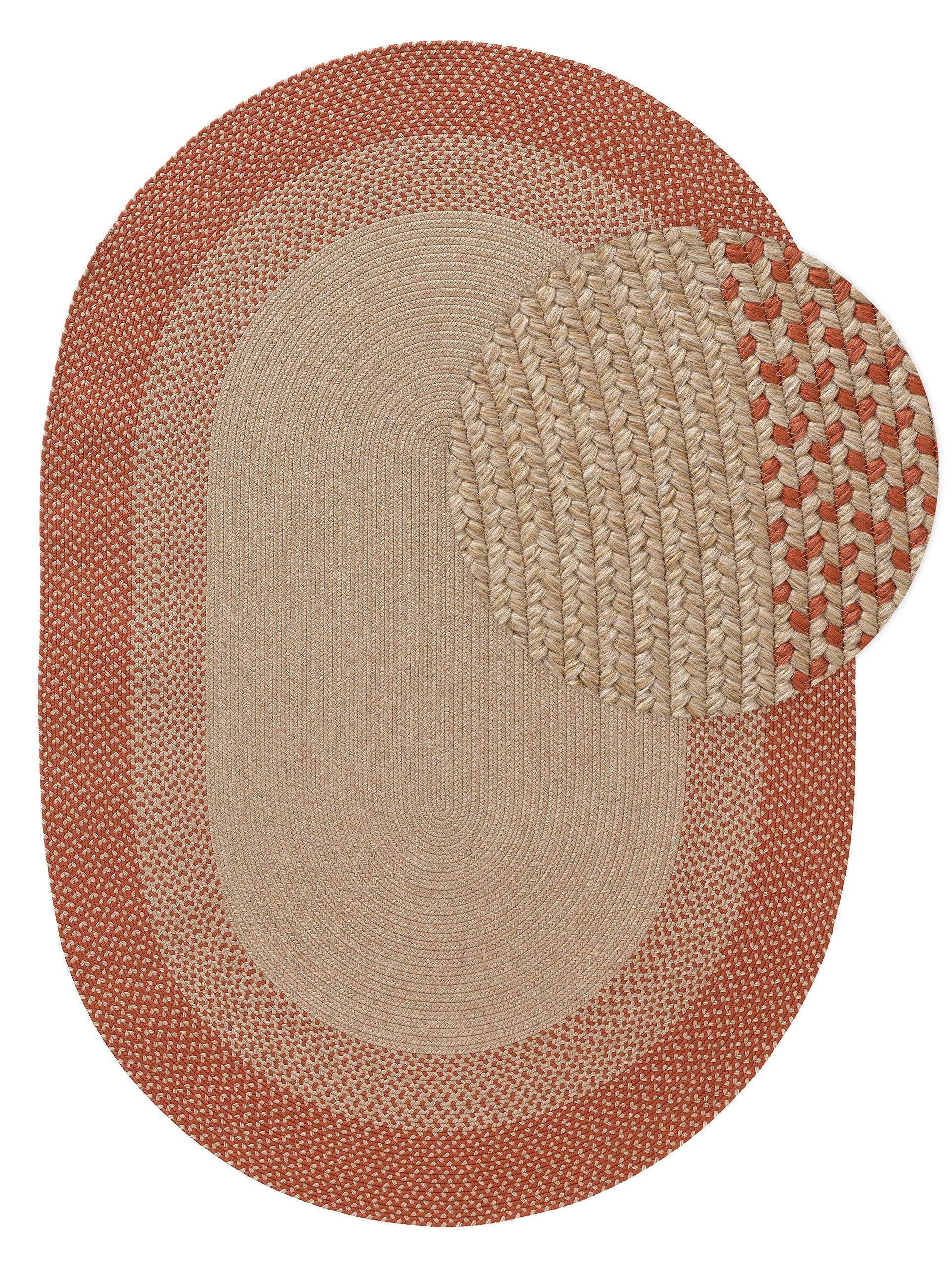 benuta Outdoorteppich Nandi, oval, Höhe: 5 mm, Kunstfaser, Berber, Ethno-Style, Wohnzimmer