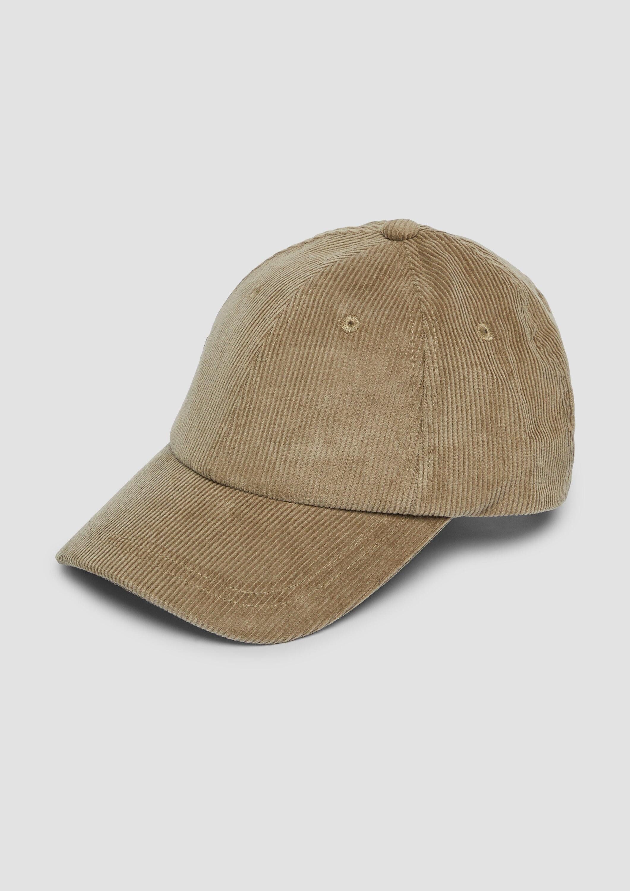 s.Oliver Snapback Cap Kappe Cord-Kappe mit Label-Patch