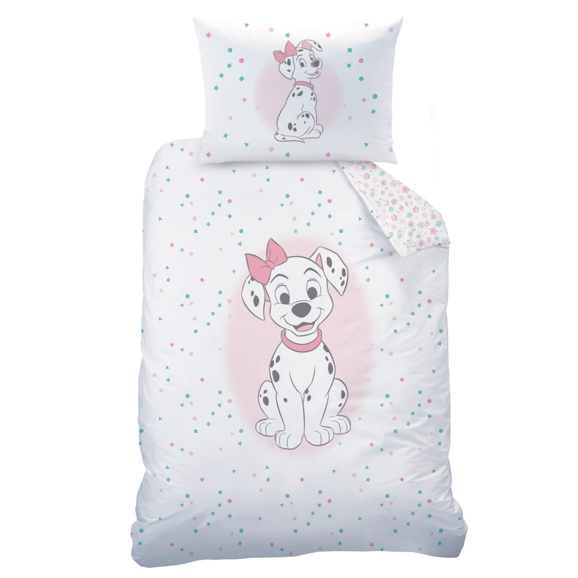 CTI Babybettwäsche Baby Wende Bettwäsche Disney Cat Marie 101 Dalmatiner, 2 teilig, Langlebig