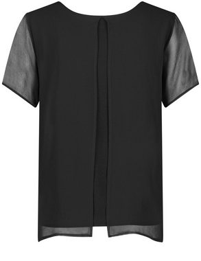 Taifun Kurzarmshirt Shirt mit Chiffon-Layer