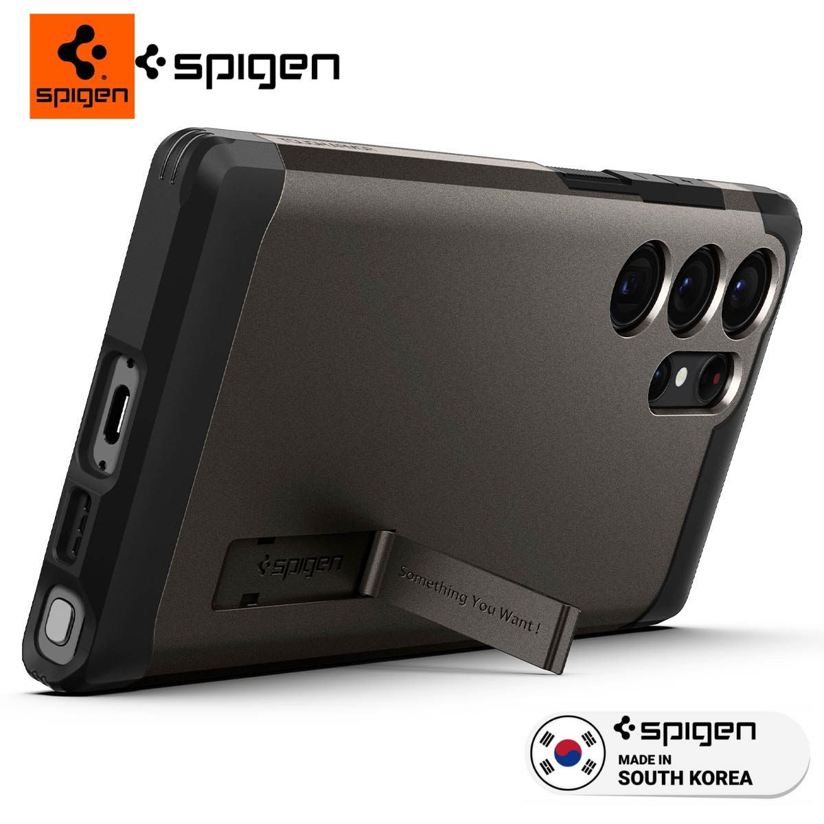 Spigen Smartphone-Hülle Handyhülle für Samsung Galaxy S23 Ultra Schutzhülle Case Robust Hülle, für Samsung Galaxy s23 Ultra, Kabelloses Laden, Robust, Schocksicher