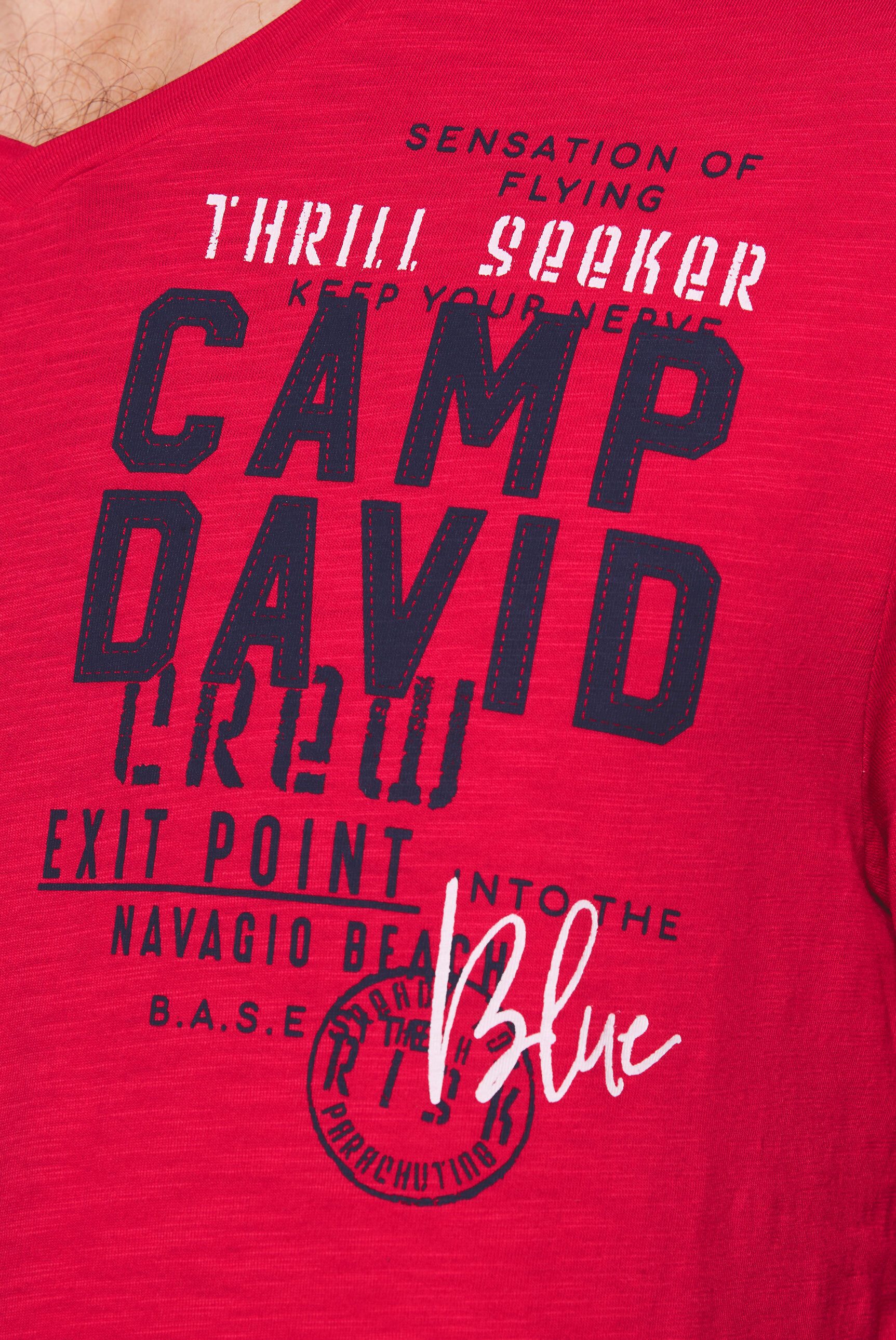 CAMP DAVID V-Shirt mit maskulinem V-Ausschnitt