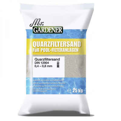 Mr. Gardener Pool Mr. Gardener Quarzfiltersand 25 kg 0,4-0,8 mm Pool Quarzsand