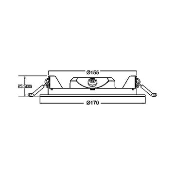 Braytron LED Einbaustrahler Einbaustrahler Einbau Leuchte Neutralweiß 12W Ø 17,0cm Deckenleuchte