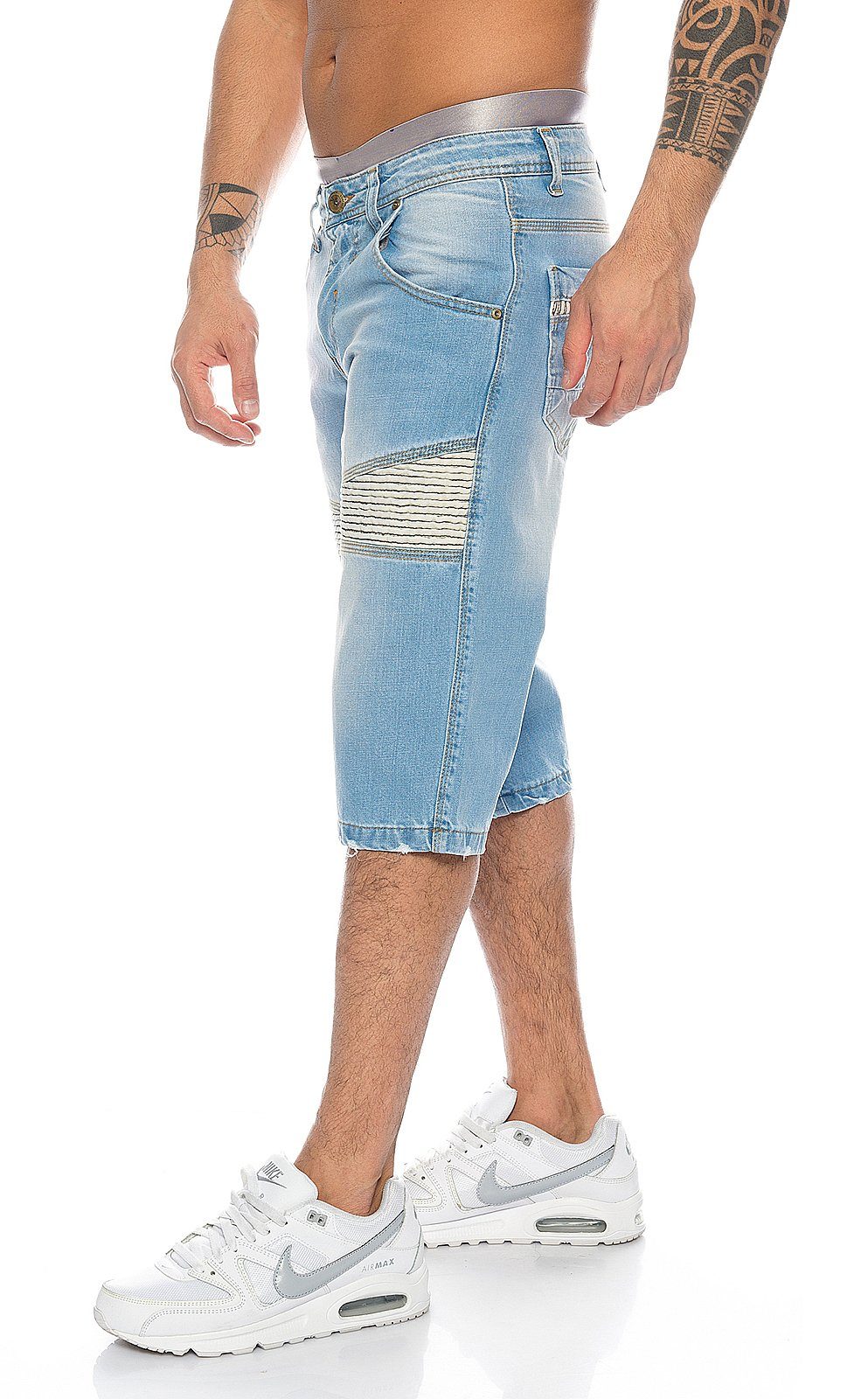 Lorenzo Loren Jeansshorts Herren Shorts Denim Blau LL-389 günstig online kaufen