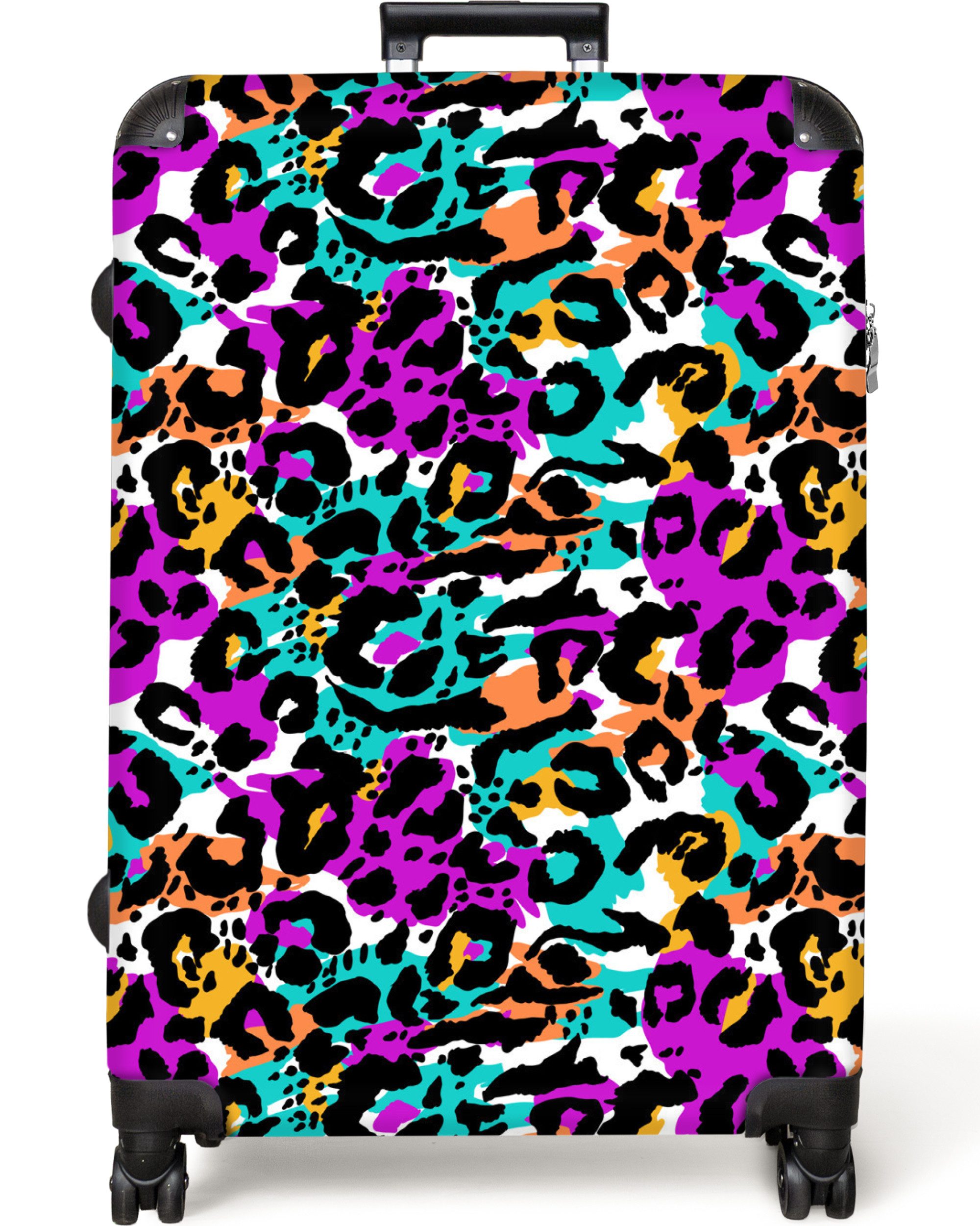 NoBoringSuitcases.com© Hartschalen-Trolley Tiermuster - Neon - günstig online kaufen