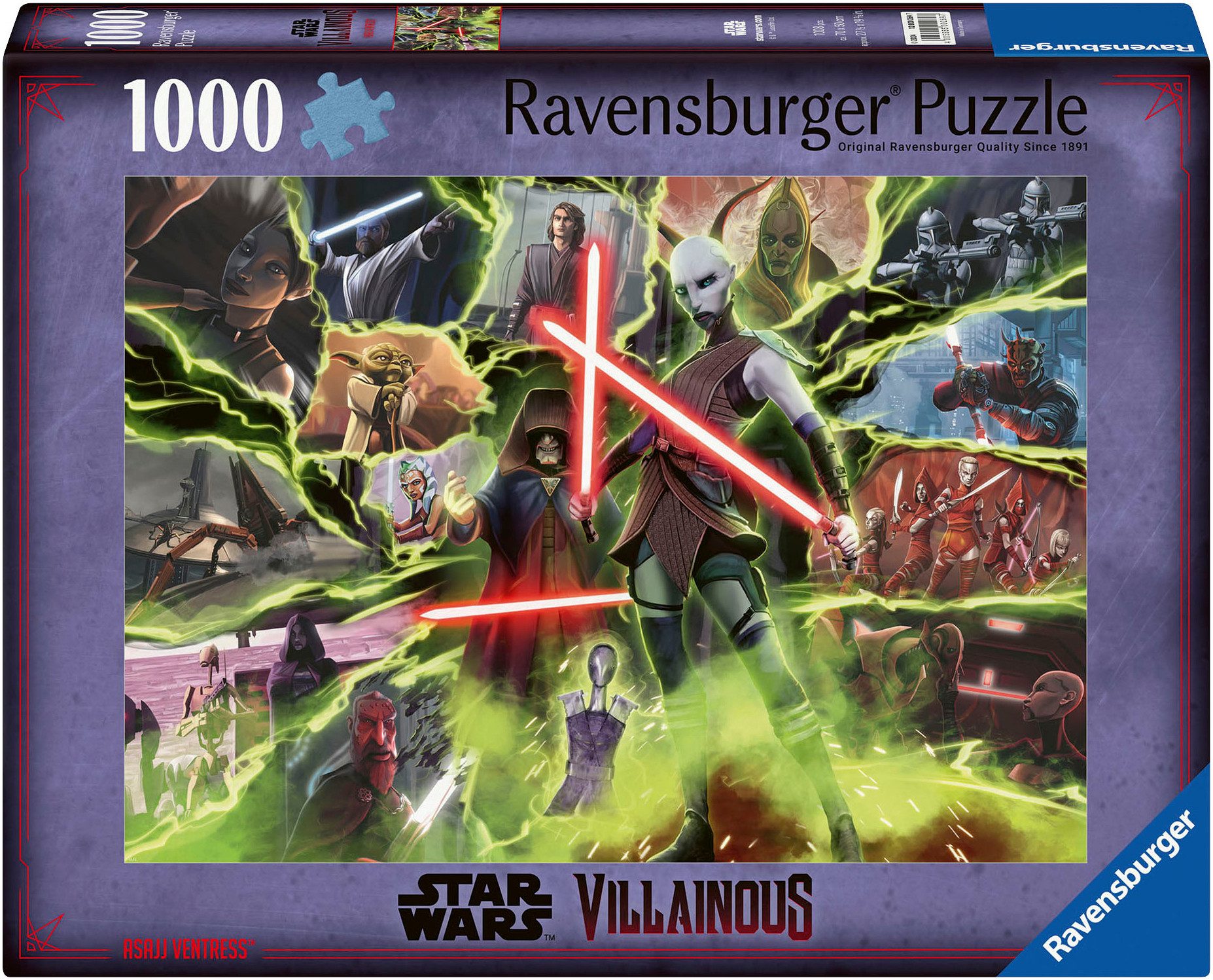 Ravensburger Puzzle Star Wars Villainous: Asajj Ventress, 1000 Puzzleteile, günstig online kaufen