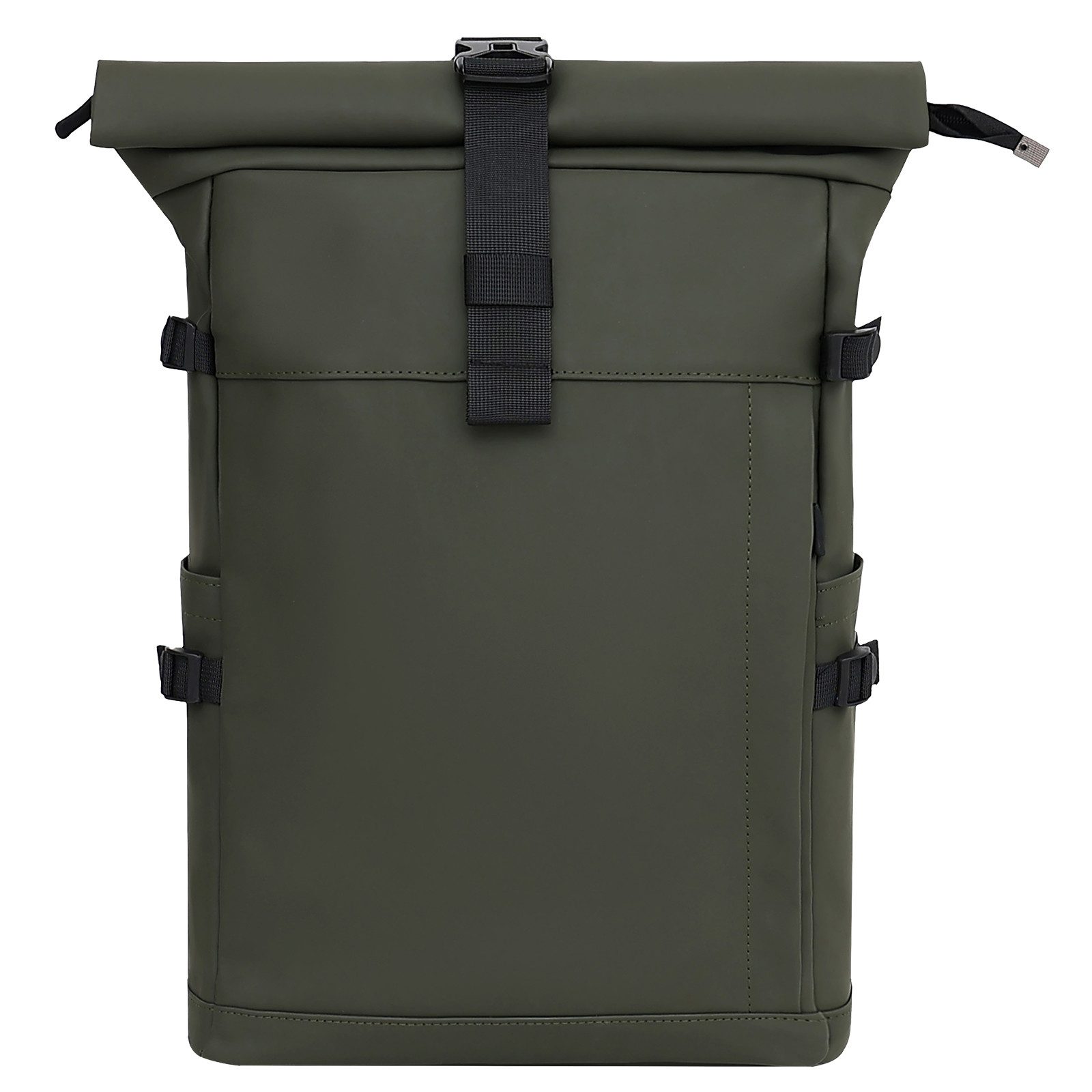 EAAKIE Rucksack RollTop Rucksack Freizeitrucksack Herren Damen Wasserabweisend, spritzwassergeschütztes Polyester und wasserabweisende Reißverschlüsse