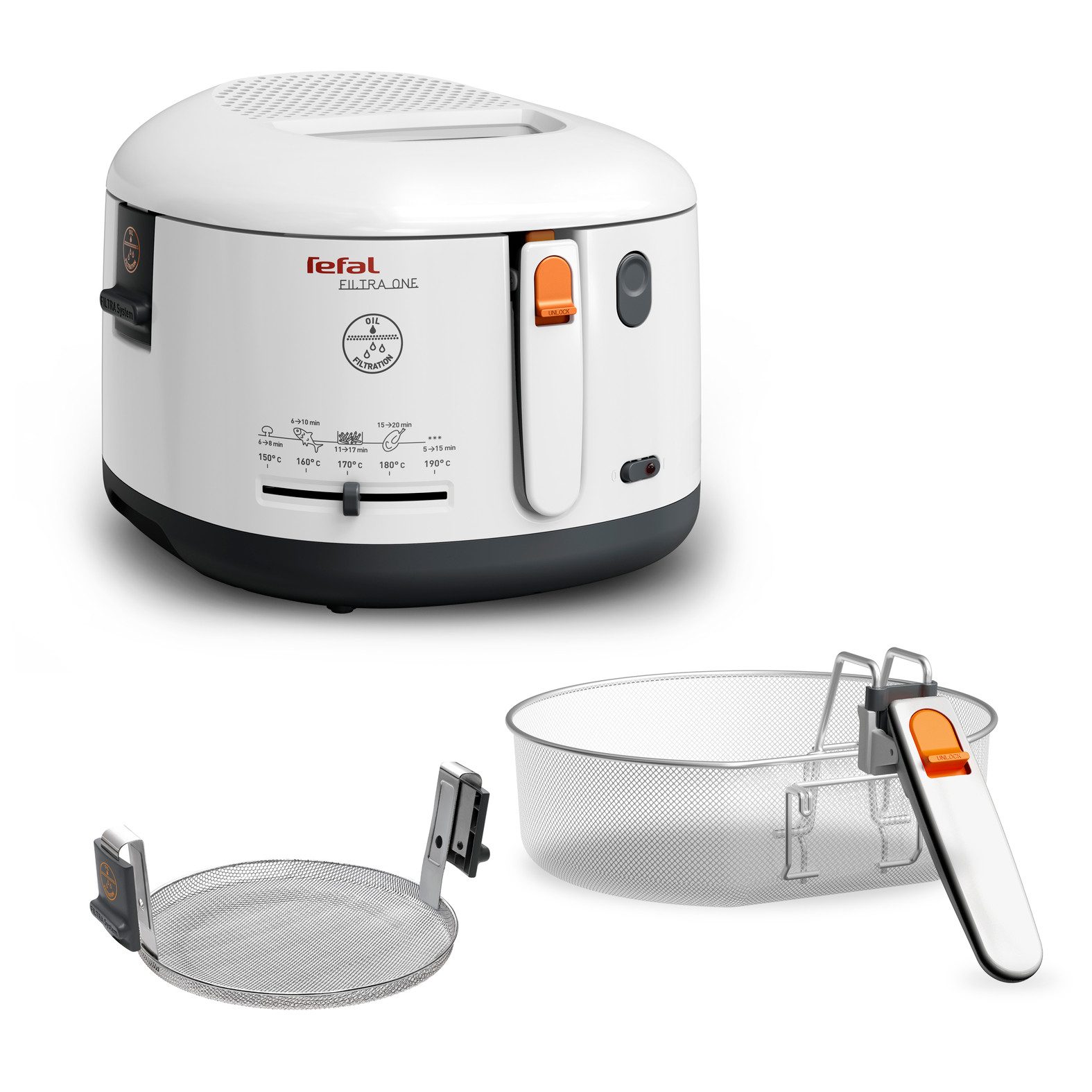 Tefal Fritteuse FF1631 One Filtra, 1900 W, 1,2 Kg, Auffangsieb für Frittierreste, spülmaschinenfest, FF1631