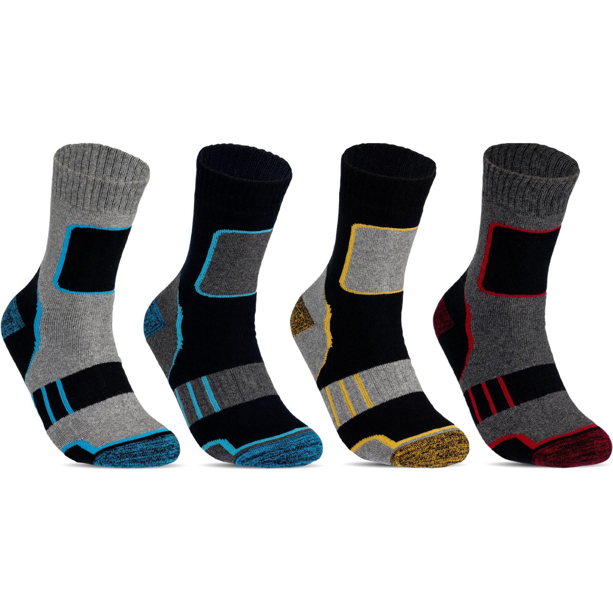 TEXEMP Thermosocken 6 - 24 Paar Thermo Socken Herren Damen Dicke Warme Wintersocken Ski (Packung, 6-Paar) Mit Innenfrottee - Übergrößen