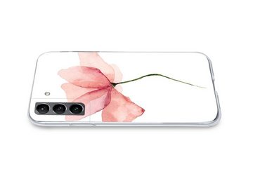 MuchoWow Handyhülle Blumen - Aquarell - Rosa, Phone Case, Handyhülle Samsung Galaxy S21, Silikon, Schutzhülle