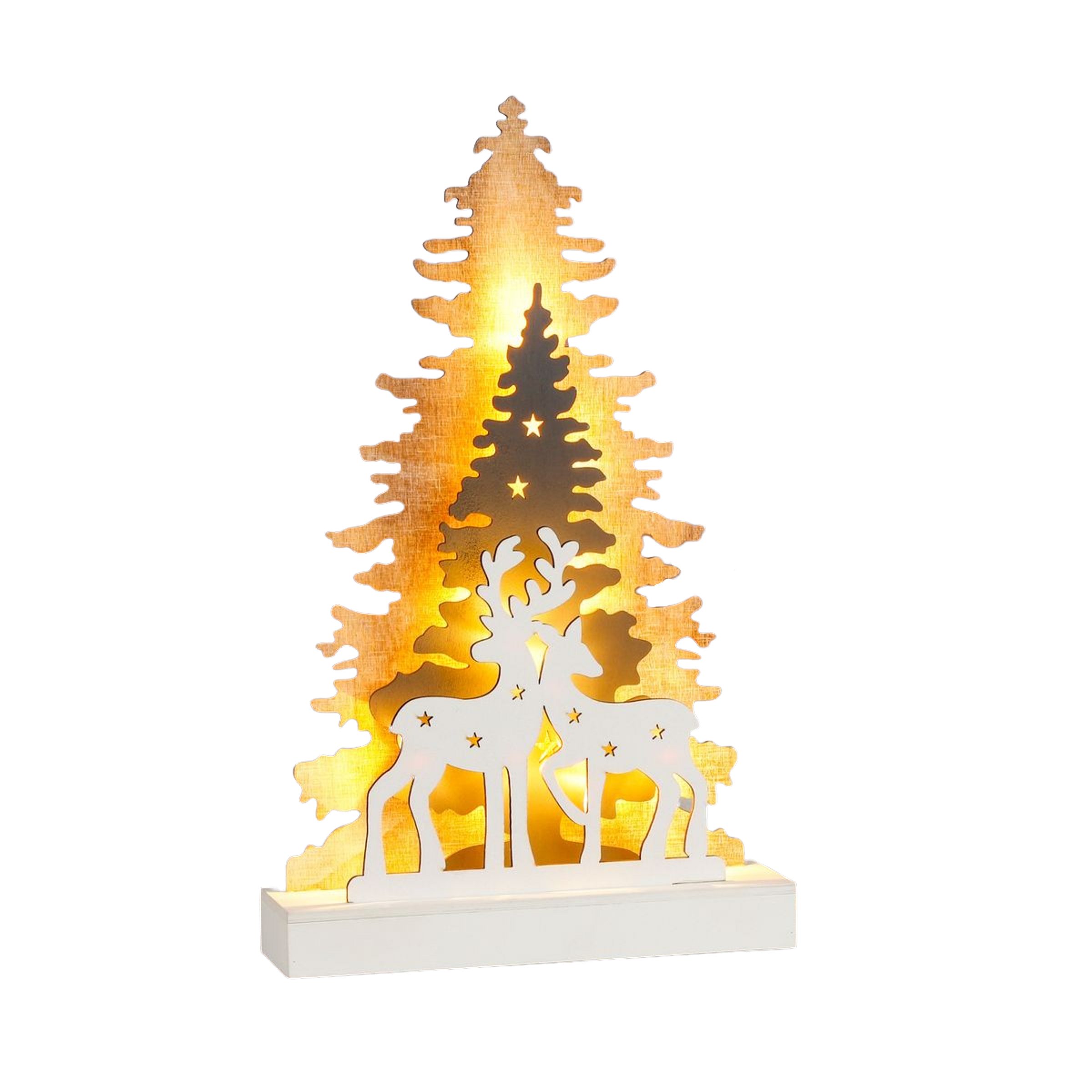 Holz Rentier Baum Innen Gravidus Weihnachtsfigur für LED &