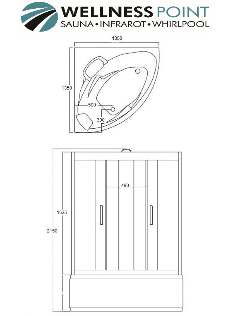 PureHaven Dampfdusche 2in1 Dampfdusche und Whirlpool San Francisco