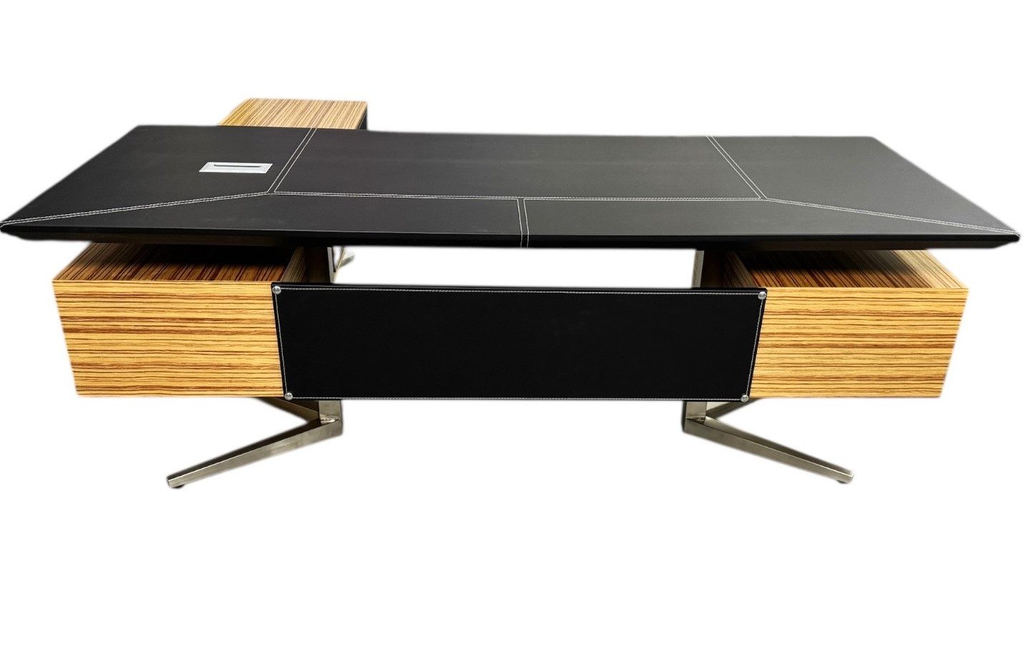 Jet-Line Schreibtisch Büromöbel Chef Schreibtisch Bari schwarz - Holz Ch