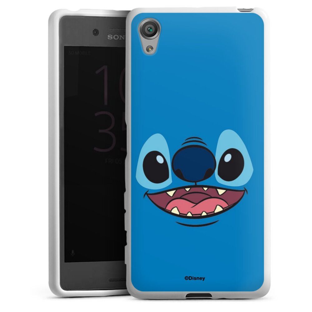 DeinDesign Handyhülle Lilo & Stitch Disney Offizielles Lizenzprodukt Stitch Closeup, Sony Xperia X Silikon Hülle Bumper Case Handy Schutzhülle