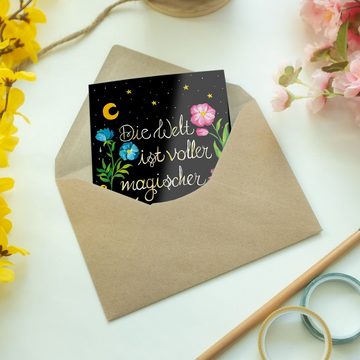 Mr. & Mrs. Panda Grußkarte Magische Welt - Geschenk, positive Botschaft, Grußkarte, Glückwunschk, Einzigartige Motive