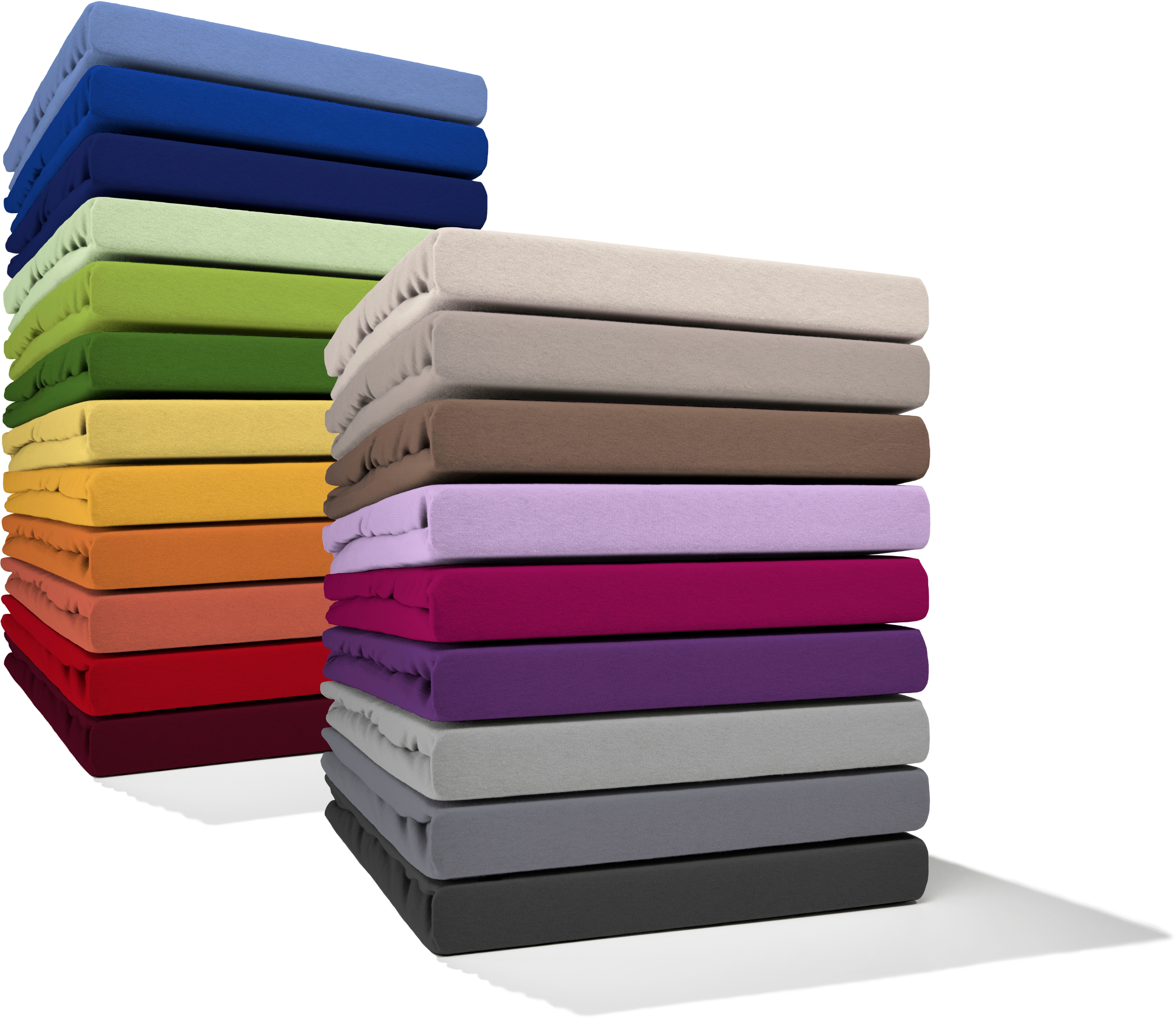 bellana Spannbettlaken Jersey-Elasthan Aqua in Gr. 90x200, 140x200 oder 180x200 cm, Jersey, Gummizug: rundum, (1 Stück), aus Baumwolle, für Matratzen bis 35 cm Höhe, Bettlaken, Spannbetttuch