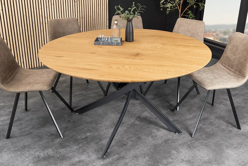 riess-ambiente Esstisch HELIX 120cm natur - Wildeiche, Sterngestell, Modern, rund, 4 Personen (Einzelartikel, 1-St), Einladender Tisch - ideal für kleine Räume und gesellige Momente