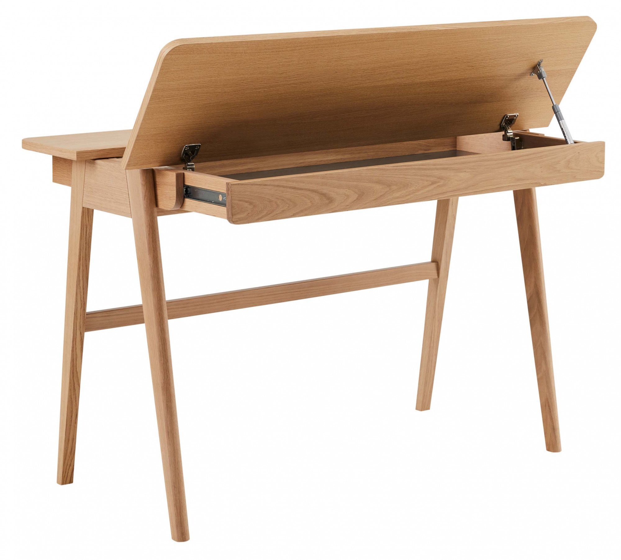 110x55,5/72,5 Furniture Desk Schreibtisch und mit Massivholz Hammel aus by Home Stauraum Beine (1-St), Findahl Hammel cm,