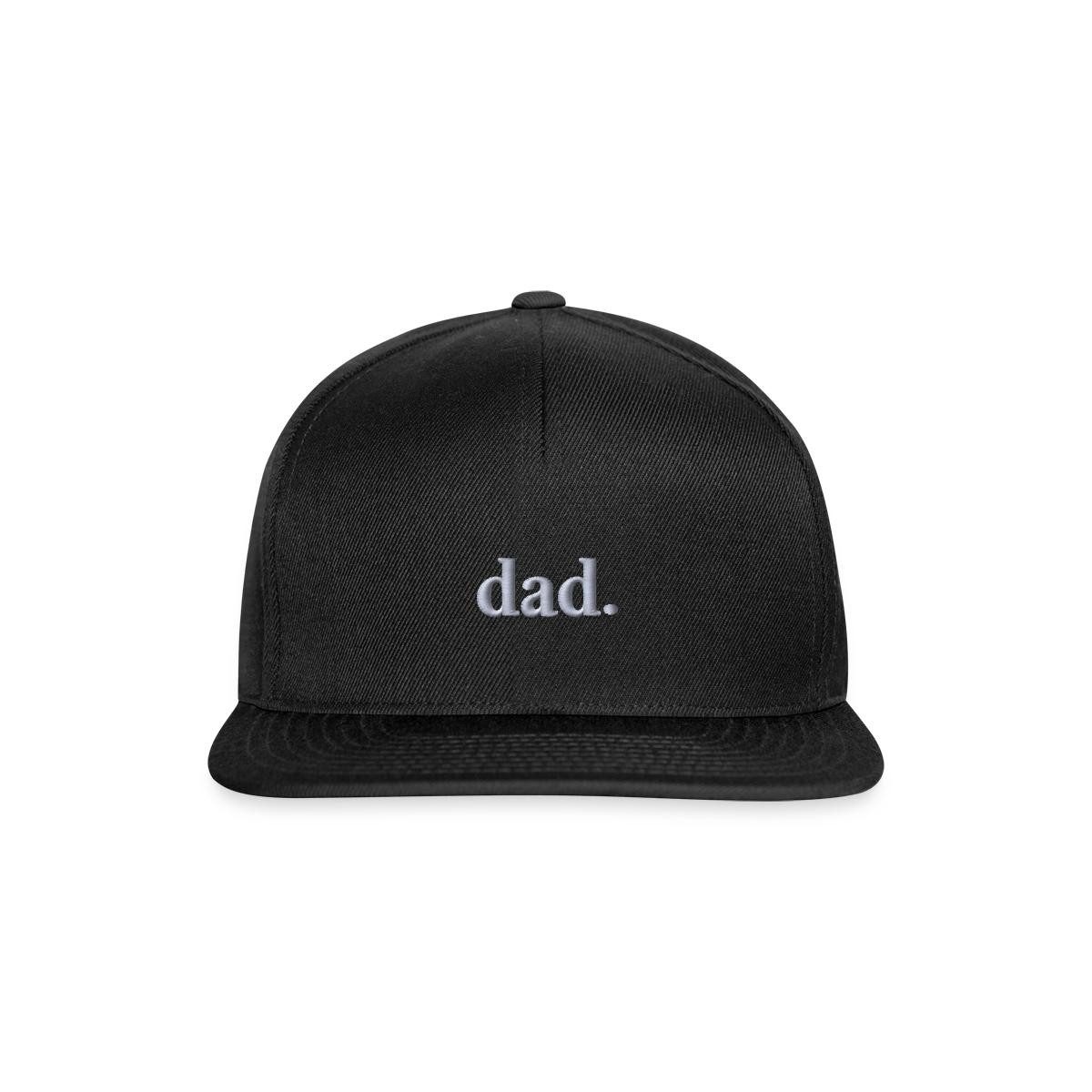 Spreadshirt Snapback Cap Dad Schriftzug Stickerei Weiß Snapback Cap (1-St)