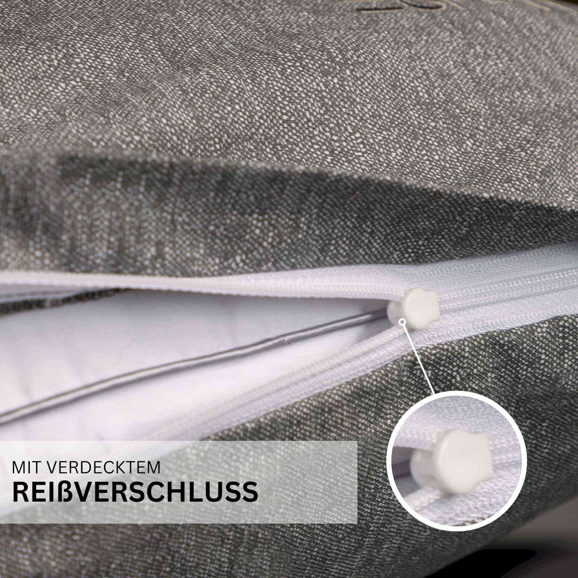 Esprit Bettwäsche HARP Renforcé Kissenbezüge und Bettwäsche, Baumwolle, 2 teilig, 40 x 40 cm 2er Pack in Anthrazit