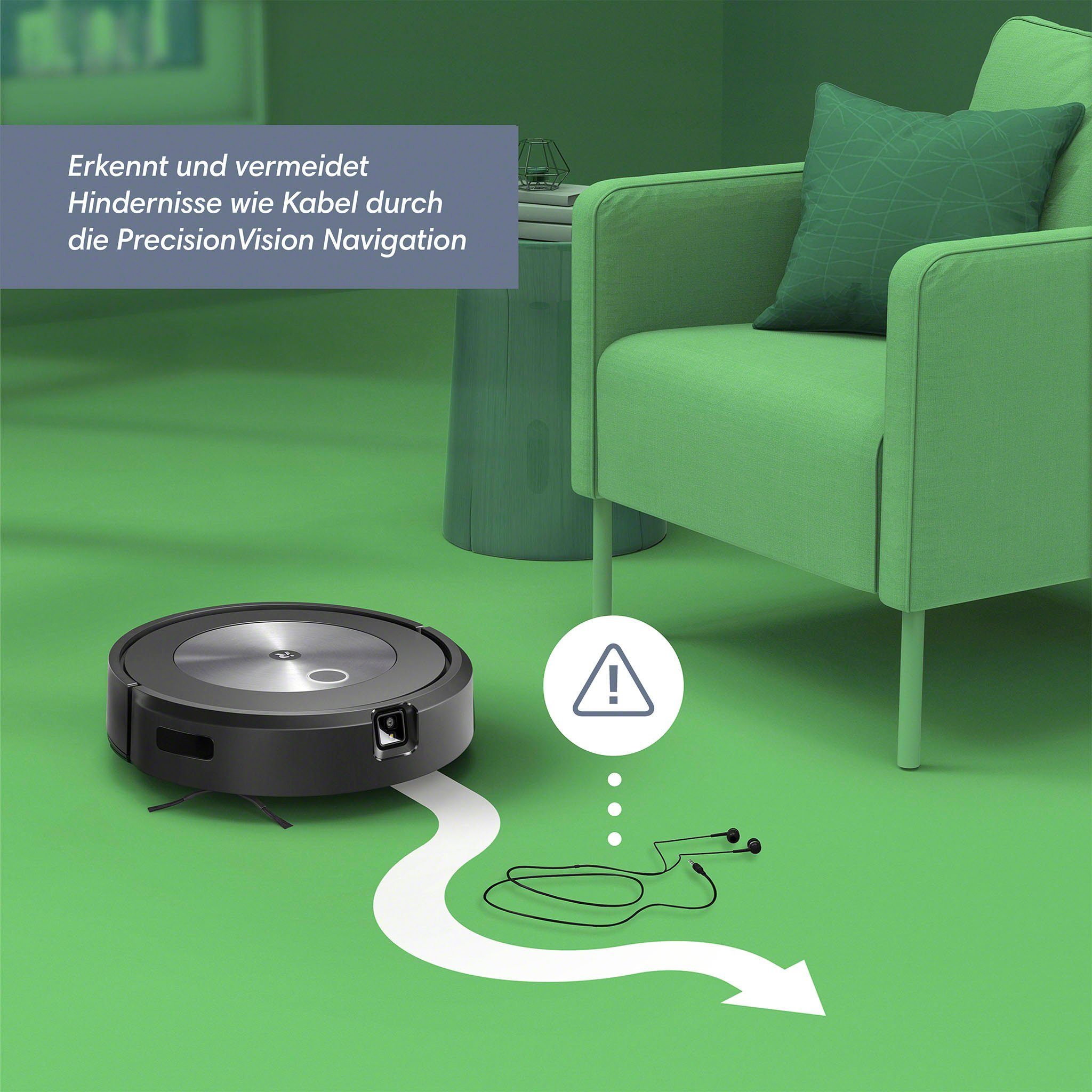 iRobot beutellos, Roomba® Objekterkennung Kartierung, Saugroboter (j7158), j7 WLAN-fähig,