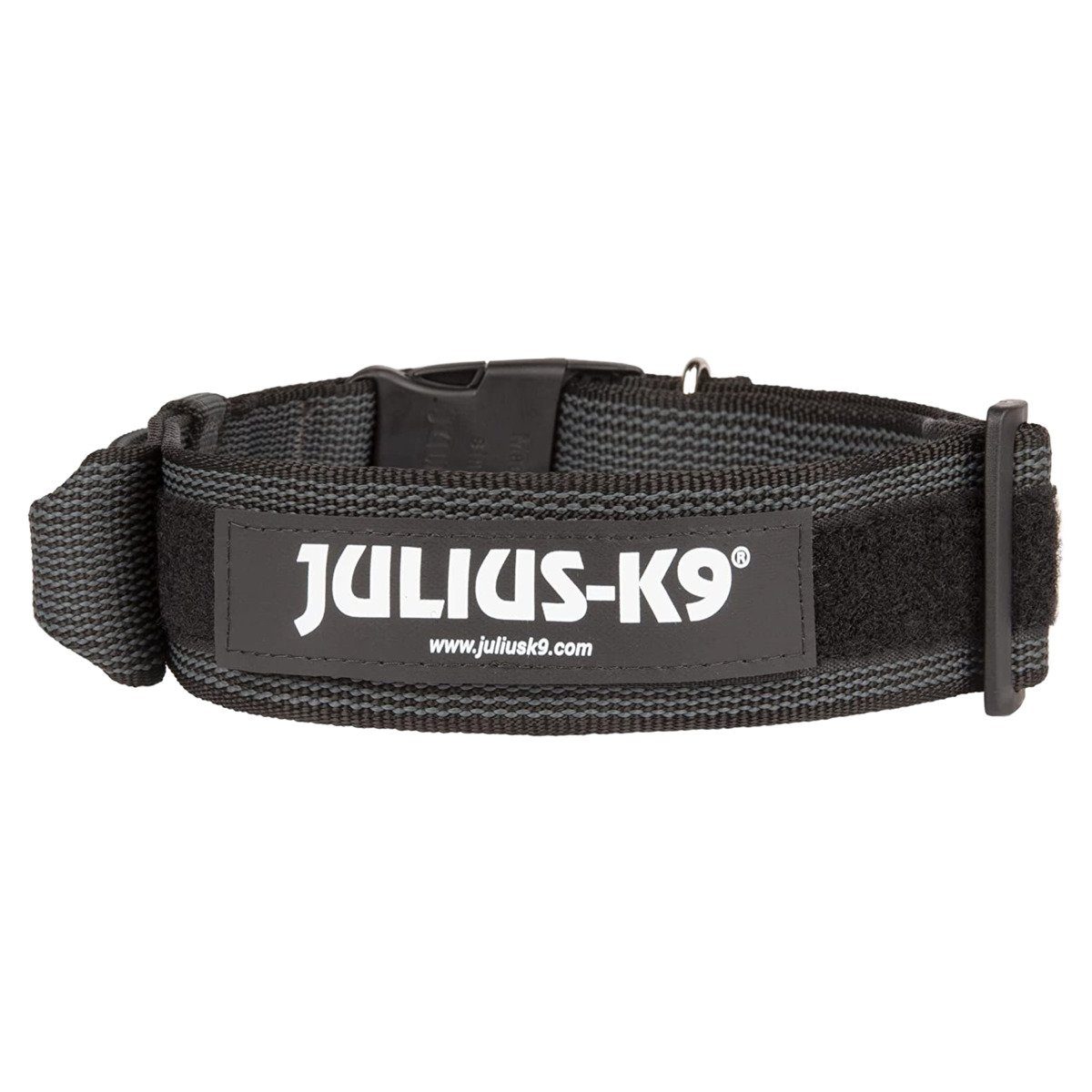 Julius-K9 Hunde-Halsband Halsband mit Griff schwarz/grau