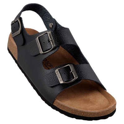 Biosoft Comfort & Easy Walk Biosoft Herren Sandalen Leder Optik Größe 43 - 47 LARS, Herrensandale Sandale