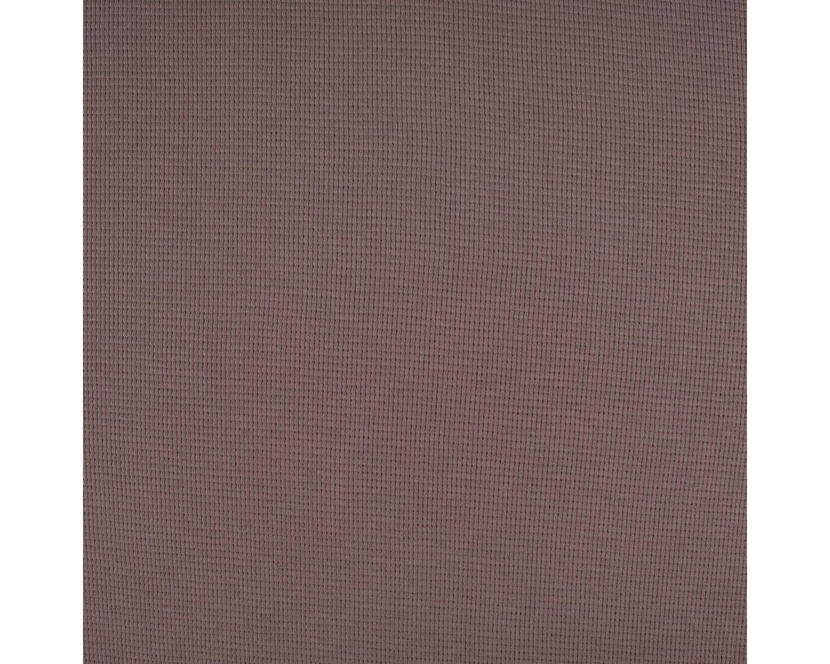 Thumbnail - SCHÖNER LEBEN. Stoff Waffeljersey Waffelstrick einfarbig schlamm 1,40m Breite, allergikergeeignet