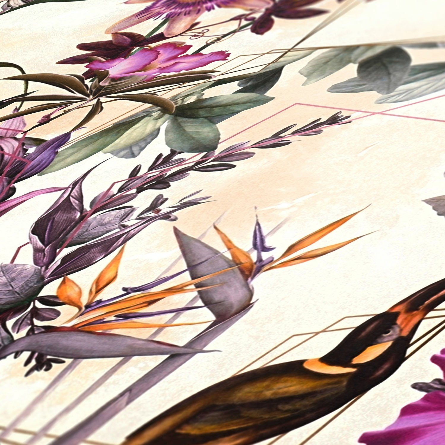 A.S. Création Tapete Vogeltapete grün-beige Flowery, Dream Blumenoptik floral, Vliestapete glatt