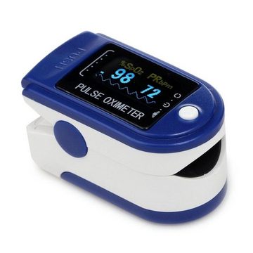 HAC24 Pulsoximeter Pulsoxymeter OLED Finger Puls Messgerät Sauerstoff Blut Sauerstoffsättigung SpO2 Pulsoximeter, Inklusive Trageschlaufe, Tasche und Batterien